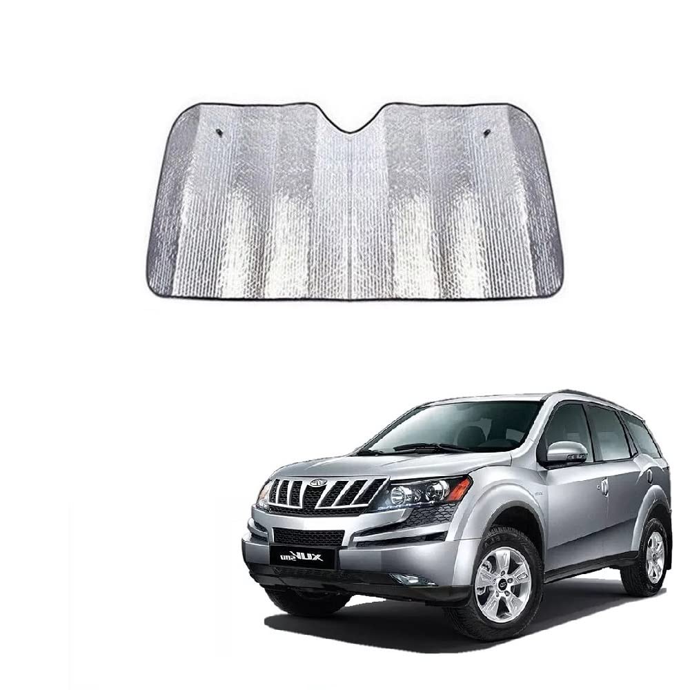 Car Windshield Silver Parking Foldable Sunshade for Heat Protection Useful on Front and Rear Windshield Glass Suitable for Mahin