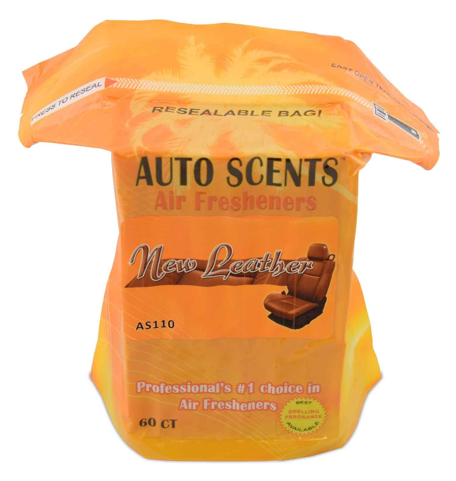 New Leather Scent Professional Air Freshener Pads - Remove The Worst Smells with These Heavy Duty Pads (60 Pads Per Pack) (New L