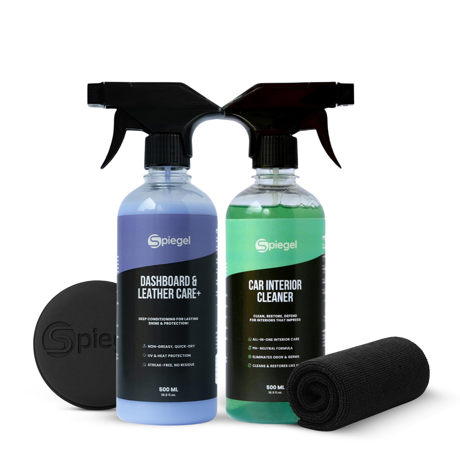 Spiegel Car Interior Cleaning Kit With Dashboard & Leather Care, AllInOne Protection & Interior Conditioning For Leather Seats
