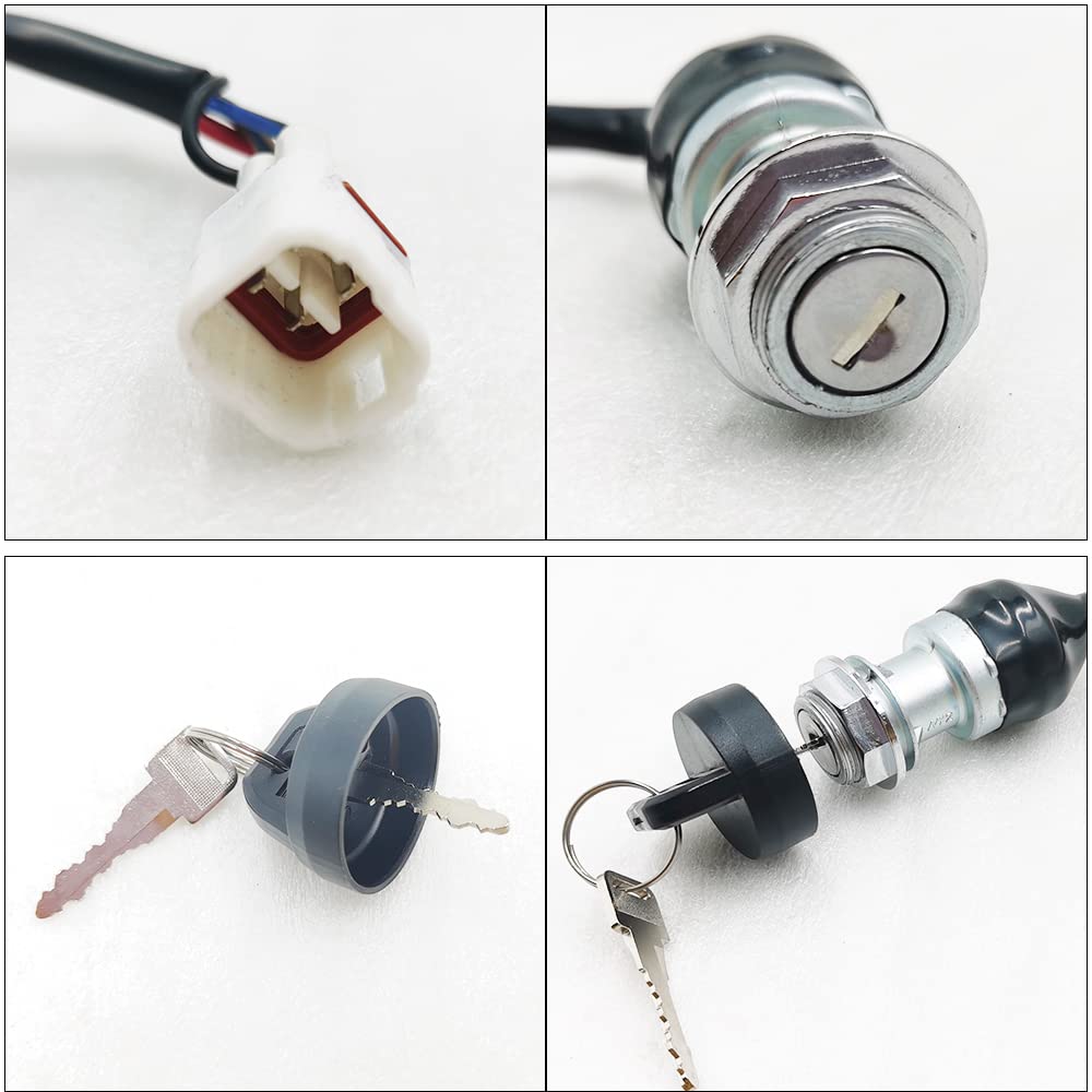 Chikia Ignition Key Switch IKS001B for Hisun UTV 400 500 700 800, Massimo MSU500 700, Axis 500 700, Coleman UT400