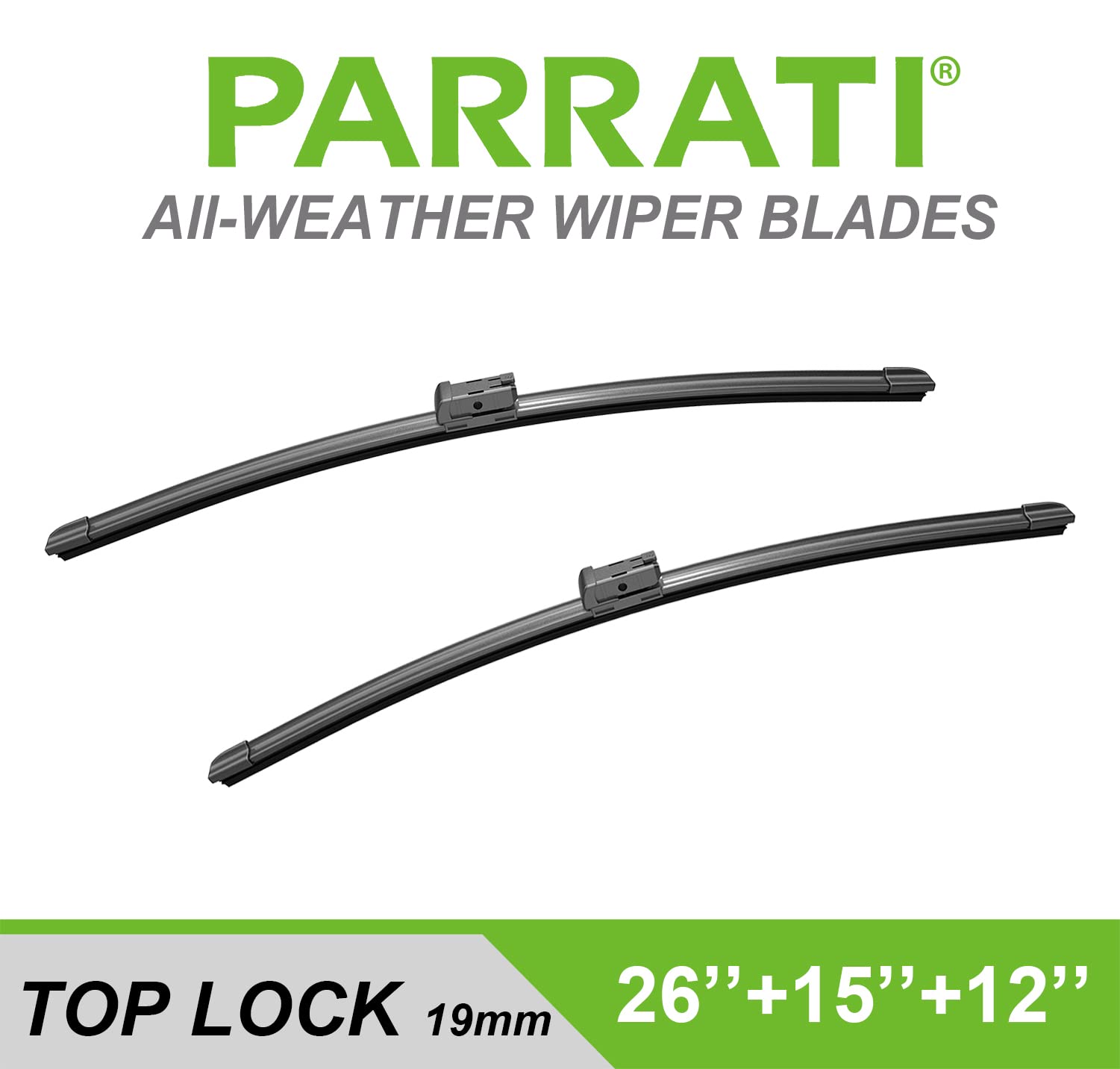Parrati High Performance Premium All-Season Automotive Windshield Wipers With Rear Wiper Blades Replacement For 2009-2019 Ford F