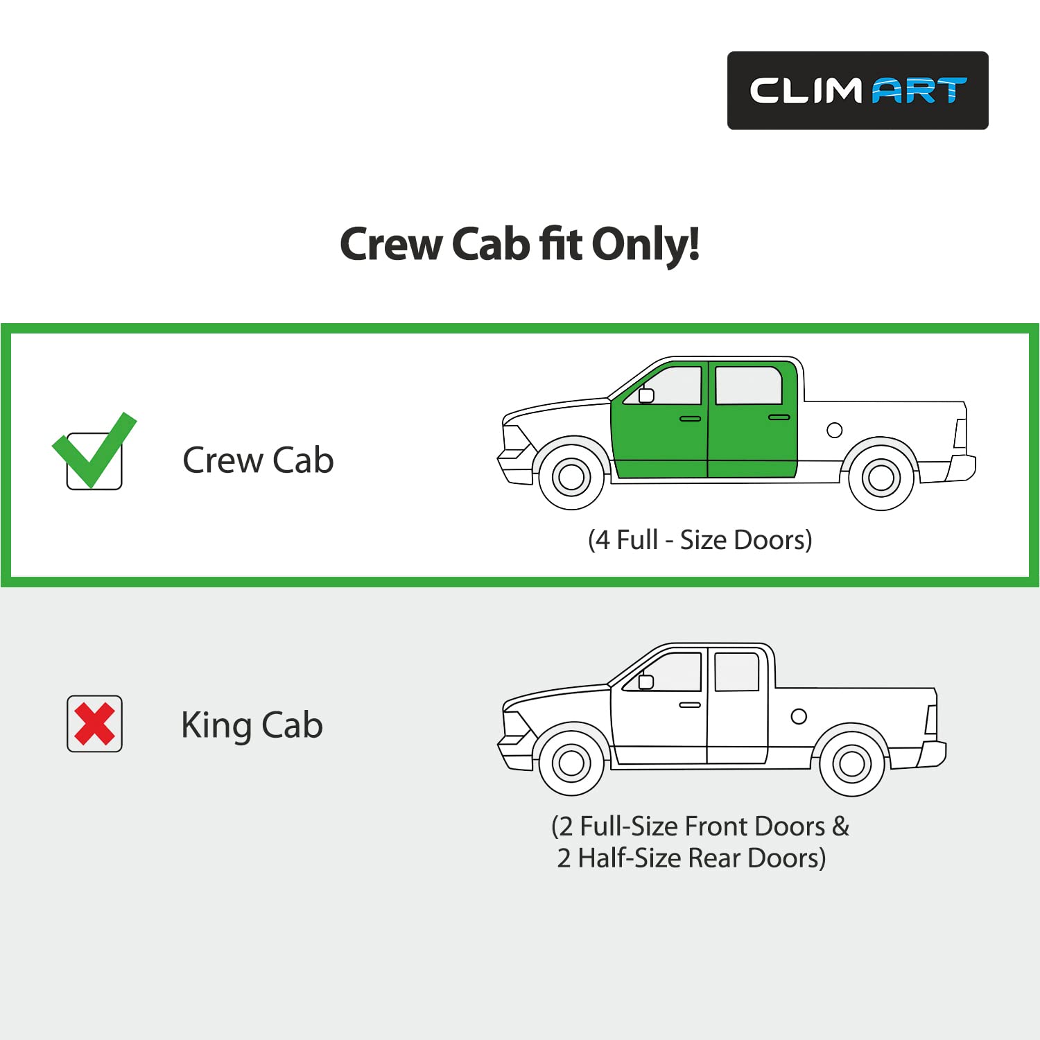 Clim Art In-Channel Incredibly Durable Rain Guards For Nissan Frontier 2022-2025 Crew Cab, Original Window Deflectors, Vent Wind