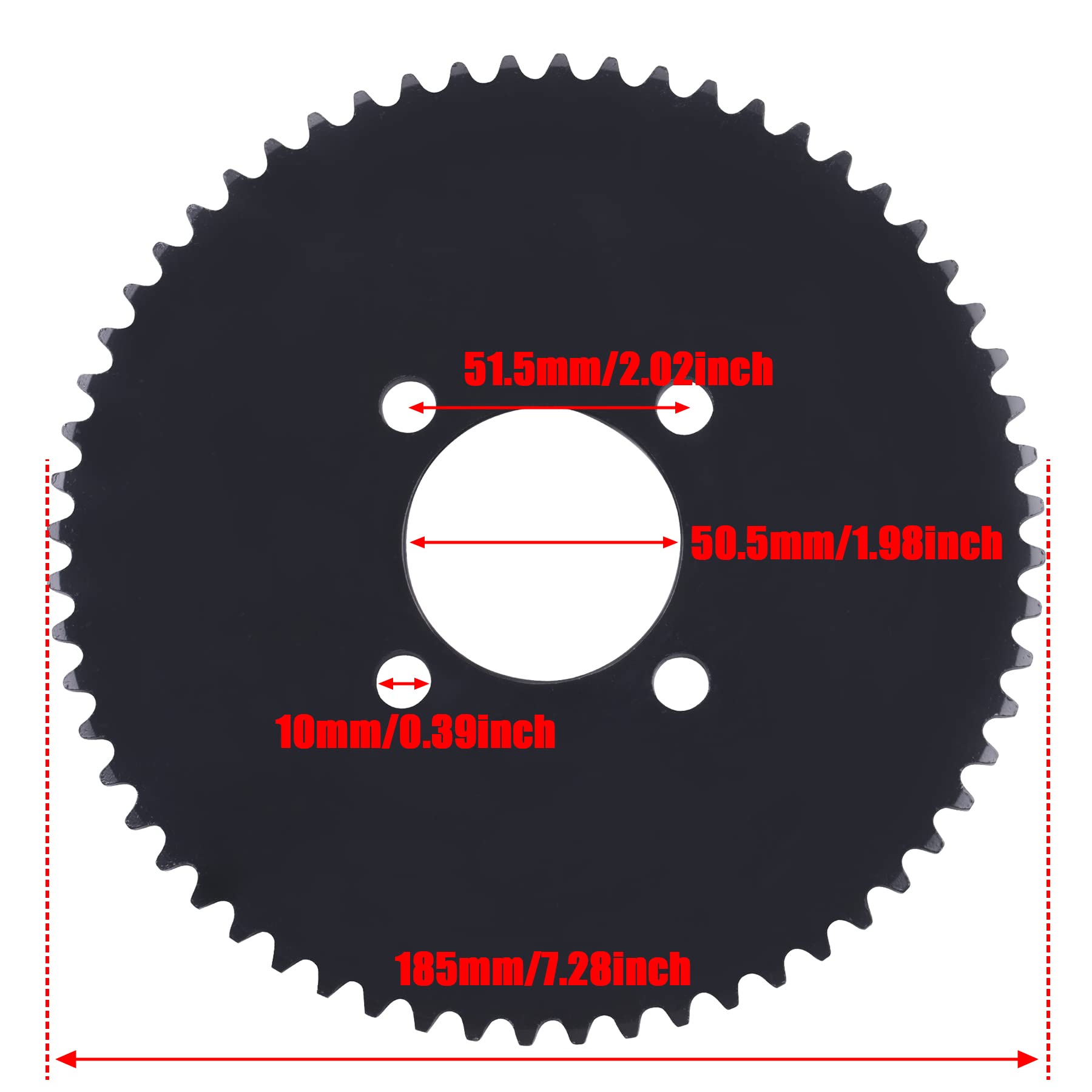 MWMNUN 60 Tooth #35 Rear Sprocket for Mini Bike, Go Kart, ATV - Alloy Steel, Model DLL-60-#35