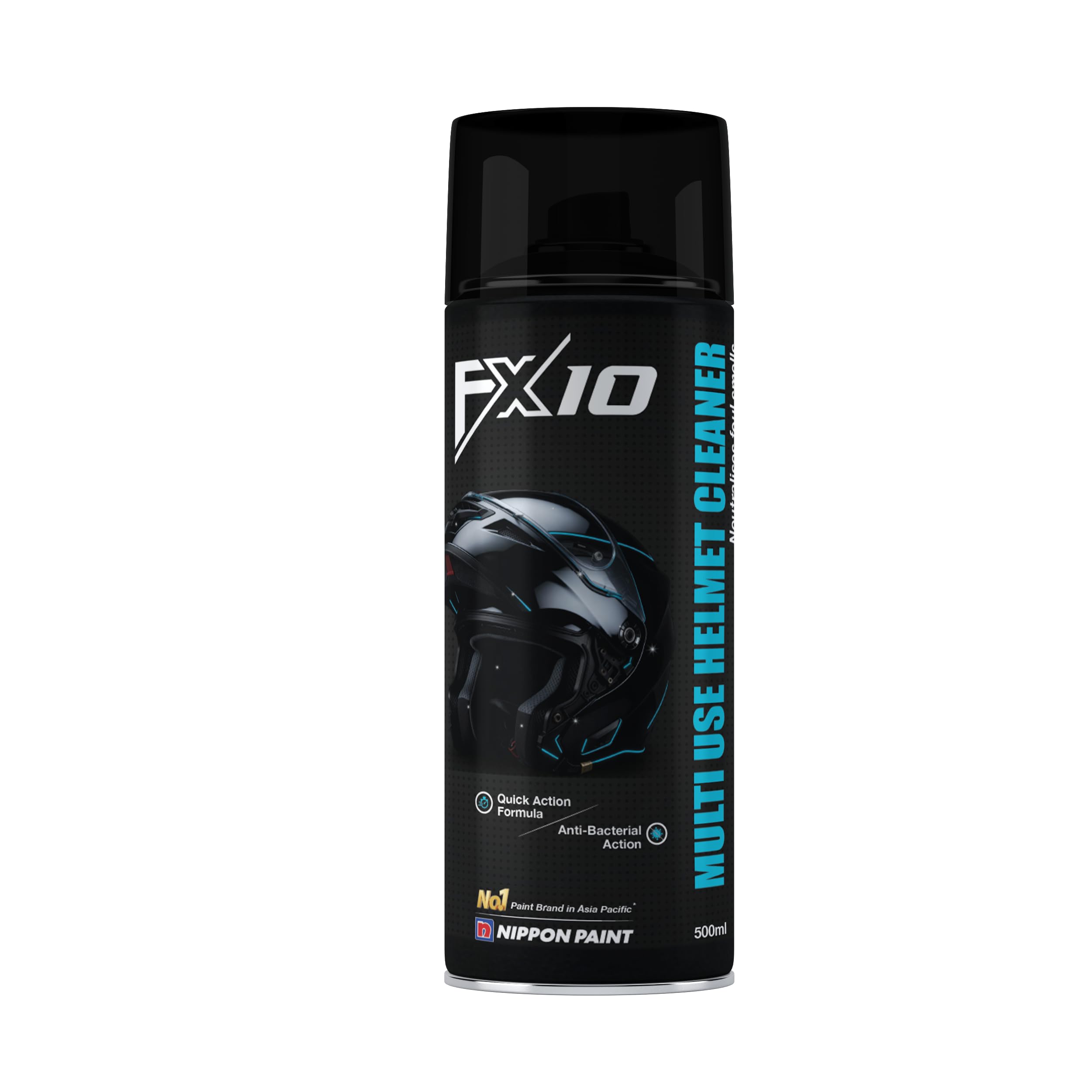 Nippon Paint FX10 Helmet Cleaner Spray 150ML | Multi Use Deep Clean Foam | Anti Bacterial Anti Fungal Quick Dry Formula | Remove