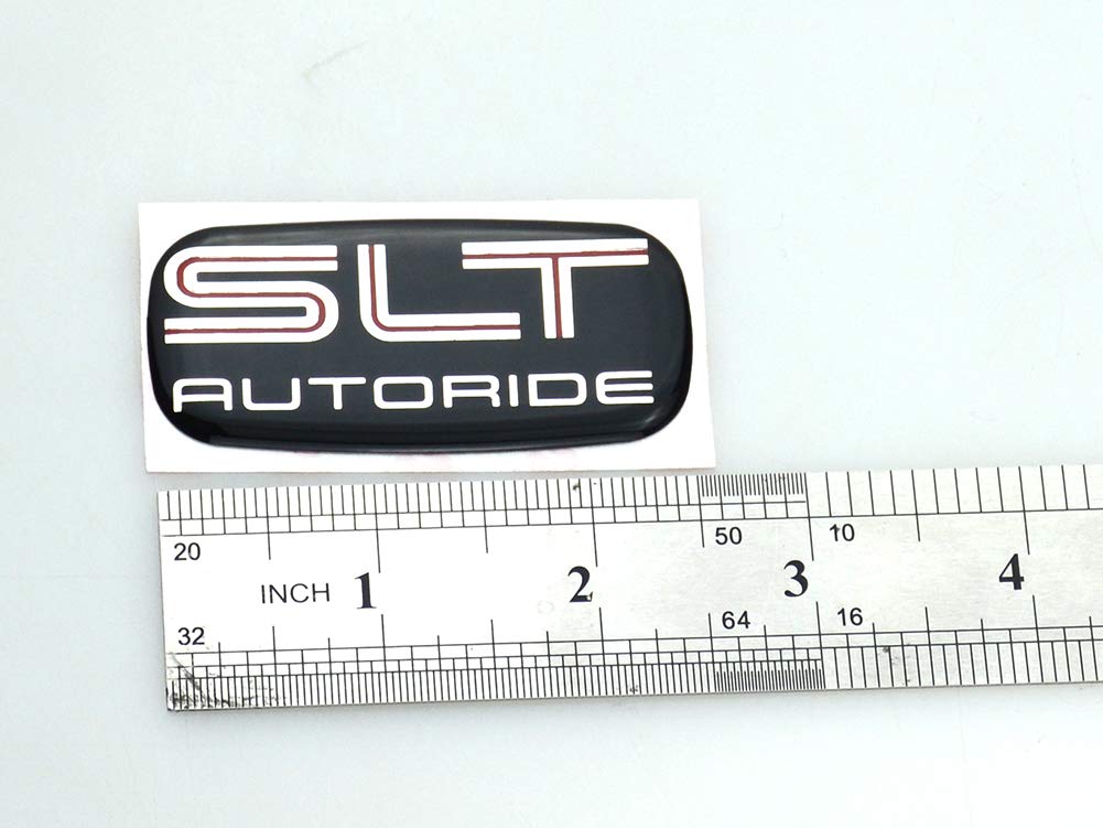 2Pc Exterior Trim Right Or Left Slt Autoride Emblem Badge Decal Replacement For 00-06 Silverado Sierra (Silver Black)