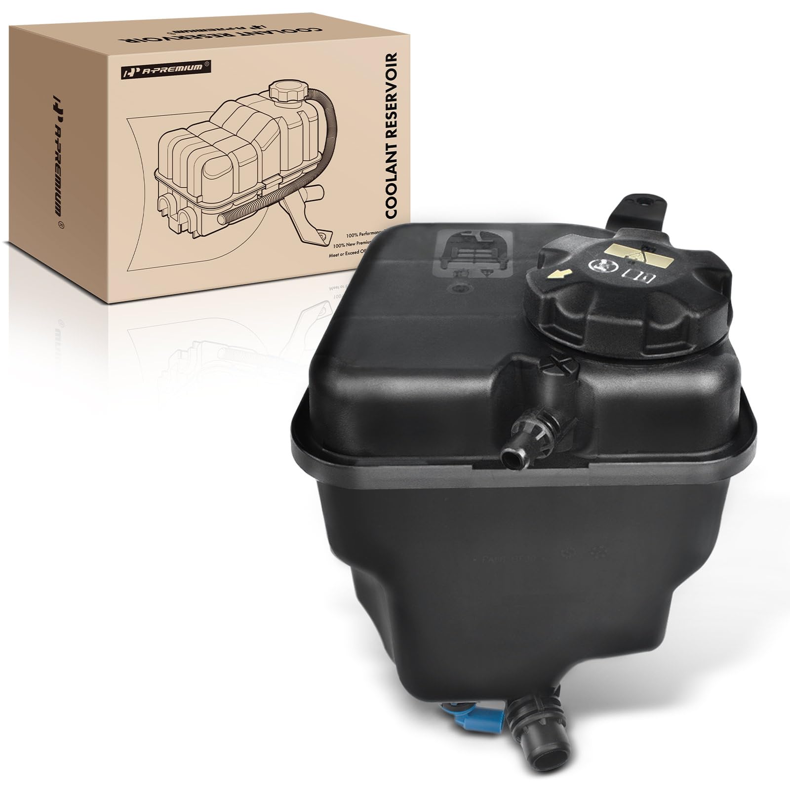 A-Premium Engine Coolant Overflow Recovery Reservoir Tank [With Sensor & Cap] Compatible With Bmw [E90 E92 E93] 335I Xdrive 2009