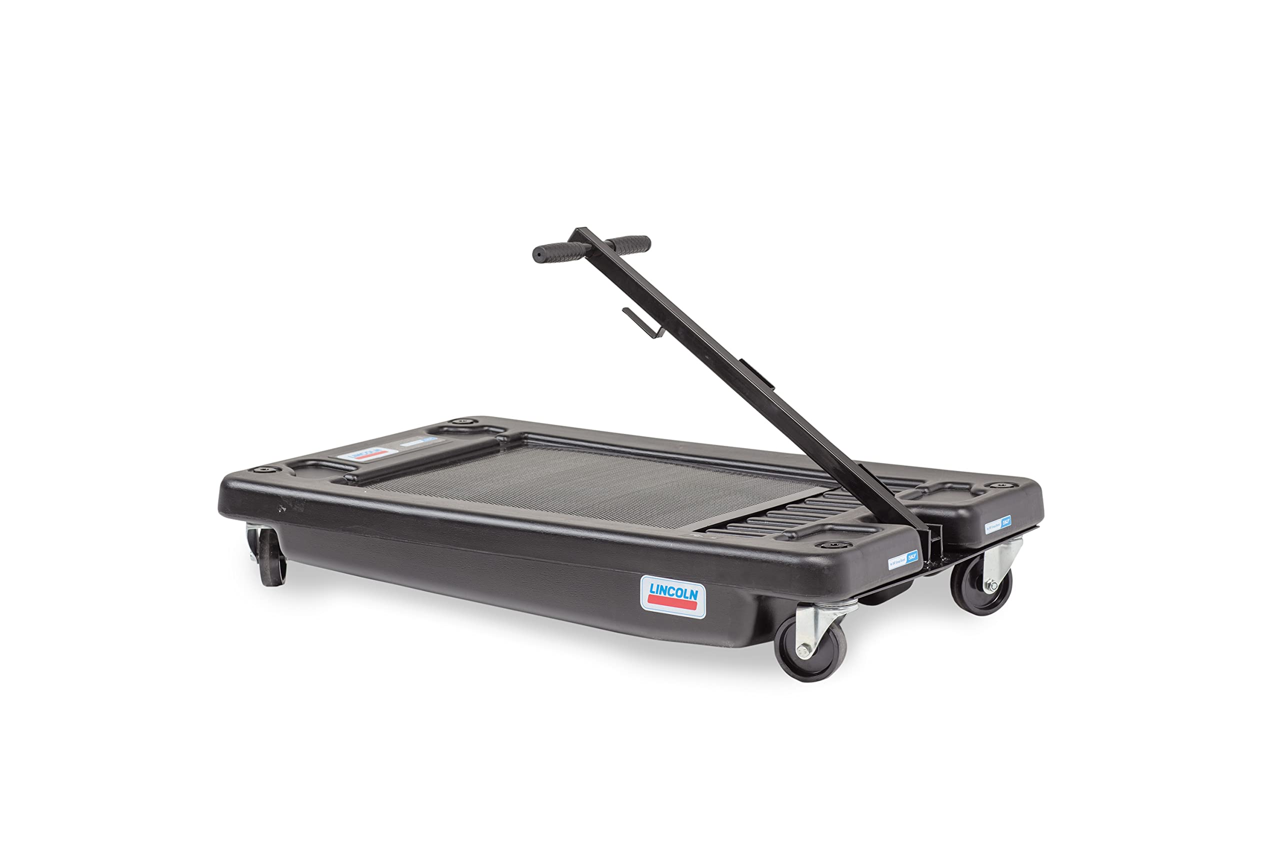 Lincoln 3665 17 Gallon Low Profile Truck Drain For Collection Of Used Fluids, 7.75 In. Tall With 6 Ft. Discharge Hose With 3/4 I