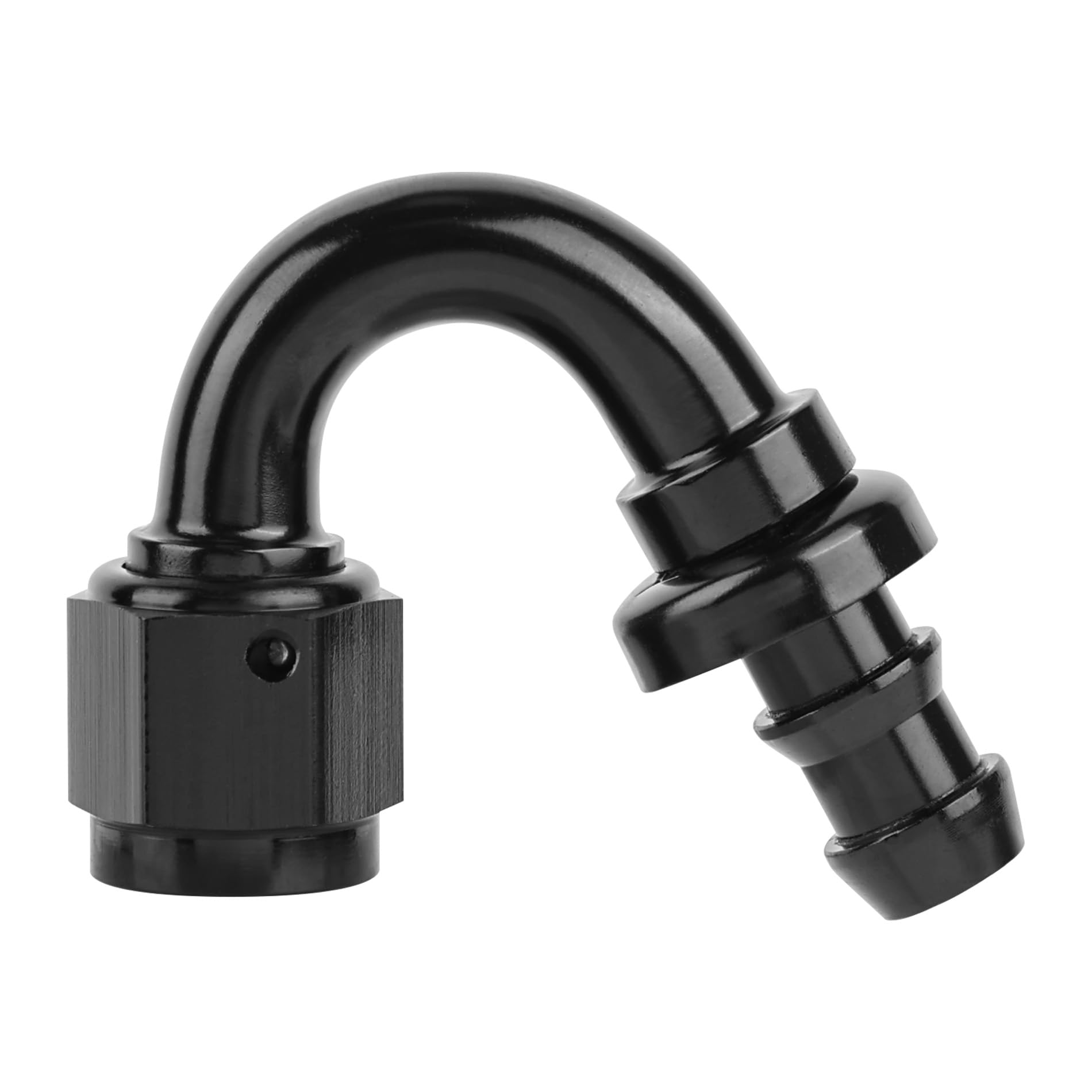 Evil Energy 6An 150 Degree Push Lock Hose Fitting End Black