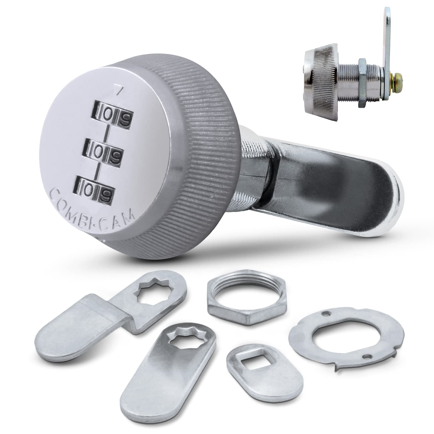 Combi-Cam 7850R-M Chrome Medium 7/8' Combi-Cam Combinated Cam Lock