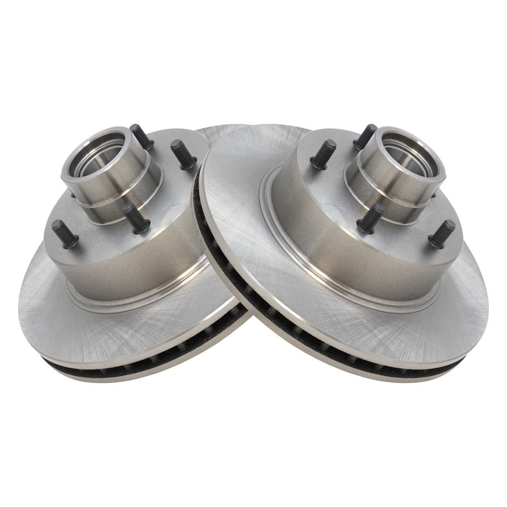 Trq Front Disc Brake Rotor Driver & Passenger Side Kit Pair Set Of 2 For Gm New