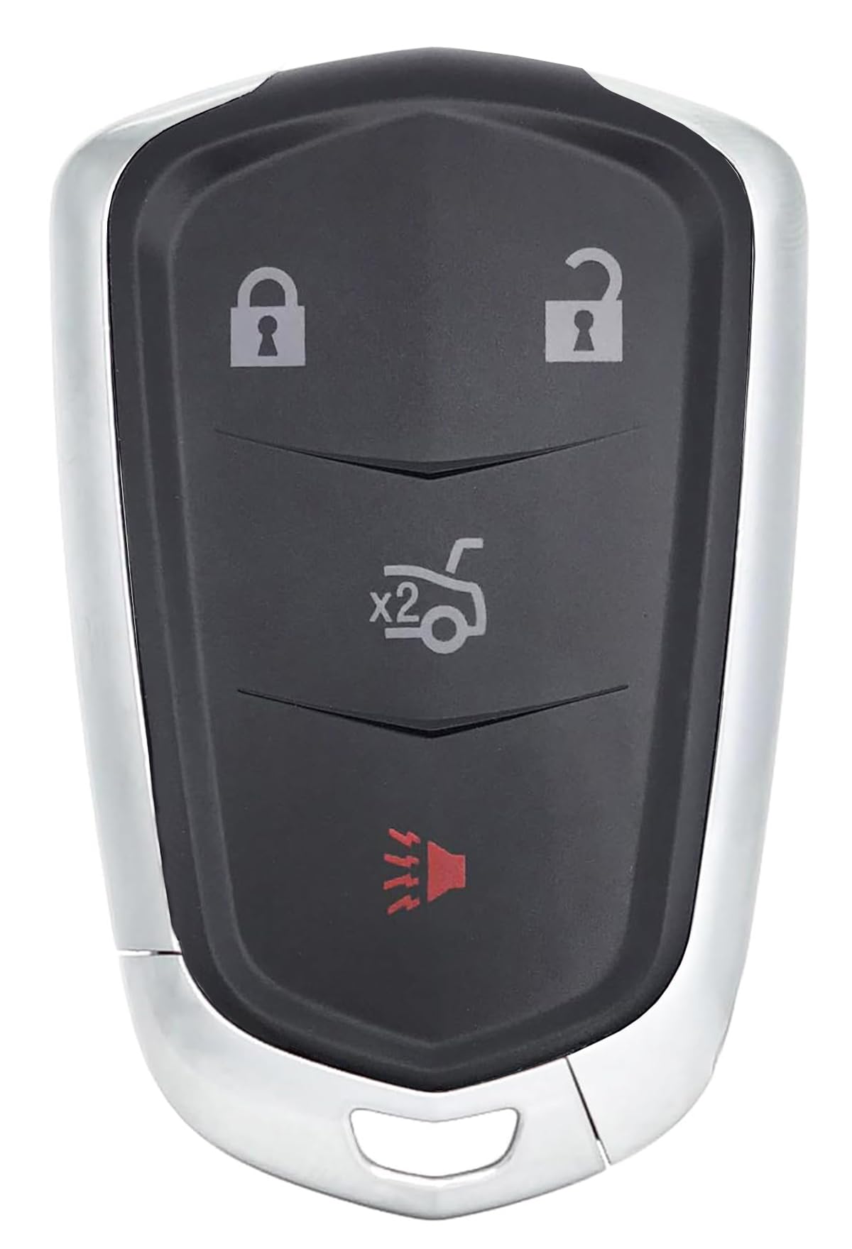 Replacement Key Fob Cover Case fit for 2015-2019 Cadillac Escalade CTS SRX XT5 ATS STS CT6 Keyless Entry Smart Key Fob Shell (4 