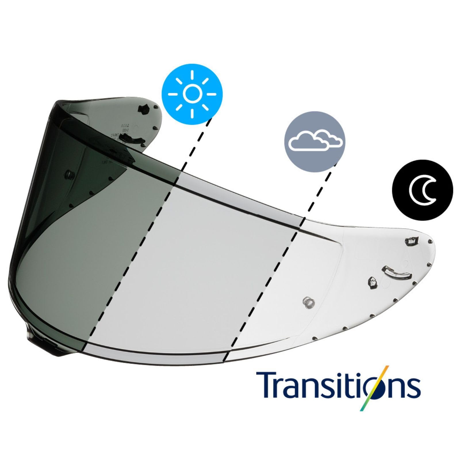 Shoei Cwr-F2 Photochromatic Shield (Clear)