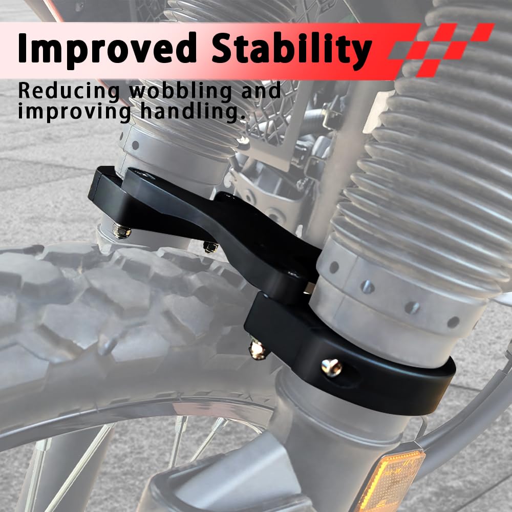 Xitomer Motorcycle Fork Brace, Aluminium, Fit for KLR650 2008-2018, Black