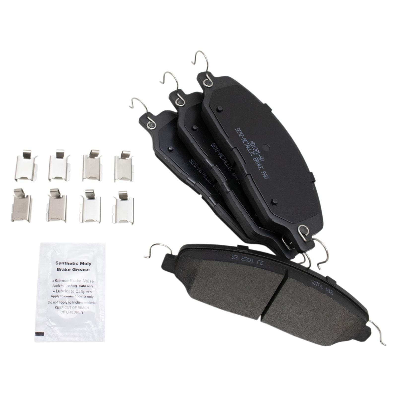 Trq Front Brake Pad & Rotor Kit Brake Pads Brake Rotor Semi-Metallic Compatible With 2005-2014 Ford Mustang