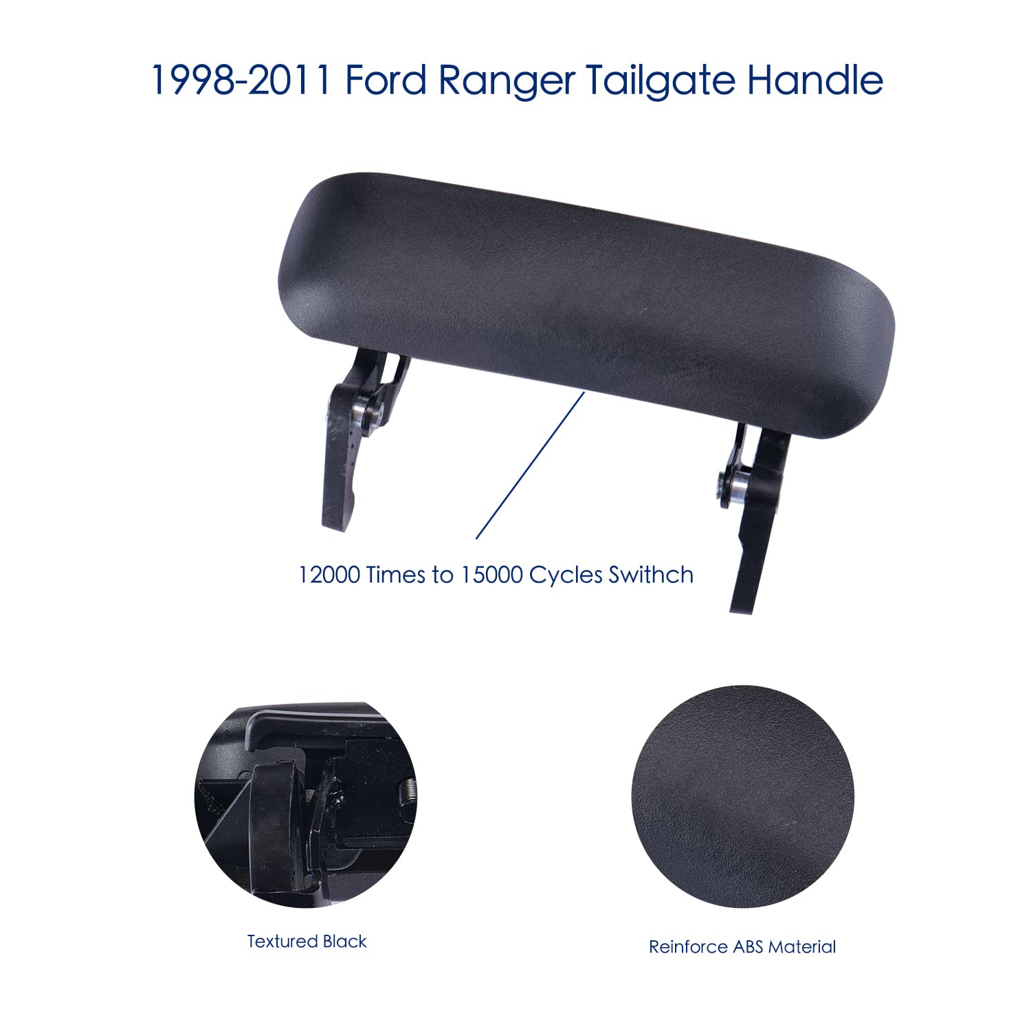 Lcyolada 1L5Z9943400Aaa Tailgate Handle Compatible With 1998-2011 Ford Ranger Pickup Truck - Tail Gate Latch Assembly - 77872