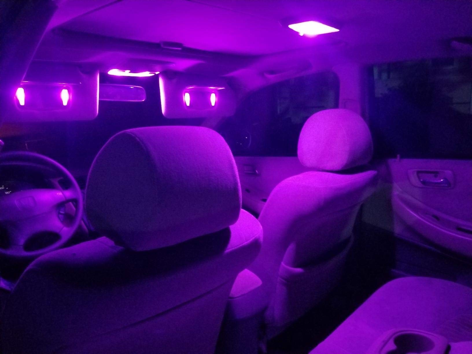 Brishine 194 Led Bulbs Extremely Bright Purple 5630 Chipsets 168 2825 175 T19 W5W Led Replacement Bulbs For Car Interior Dome Ma