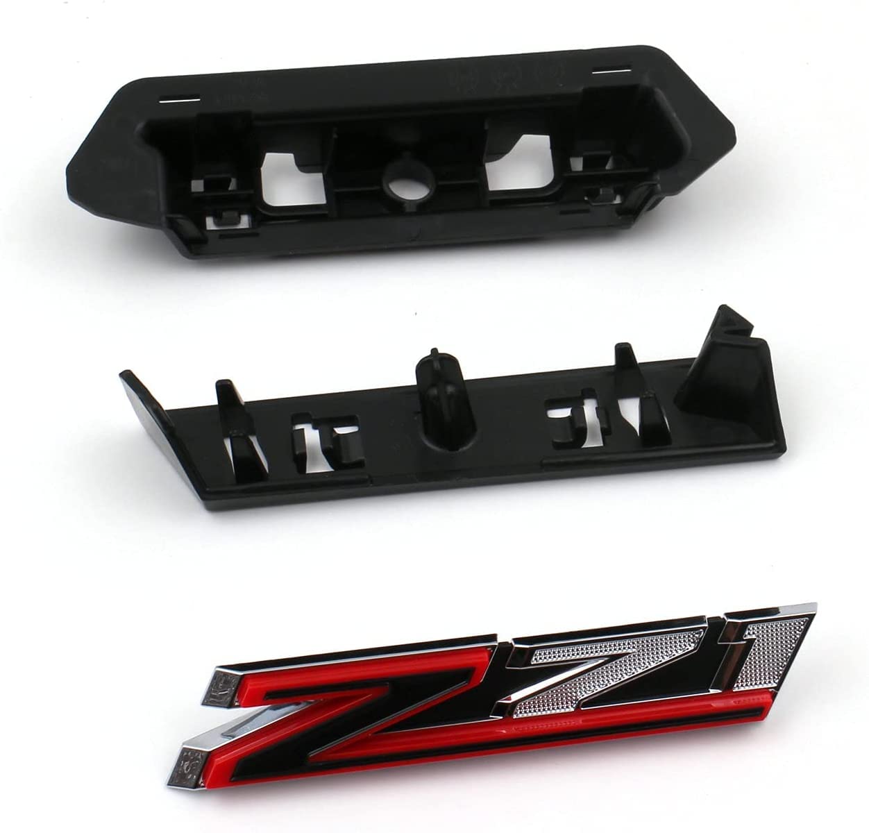 Yoaoo OEM Z71 Front Grille Emblem Badge, Chrome Red, Compatible with 2019-2025 Silverado Tahoe Suburban, Model CS210-1G-Z71CHRE