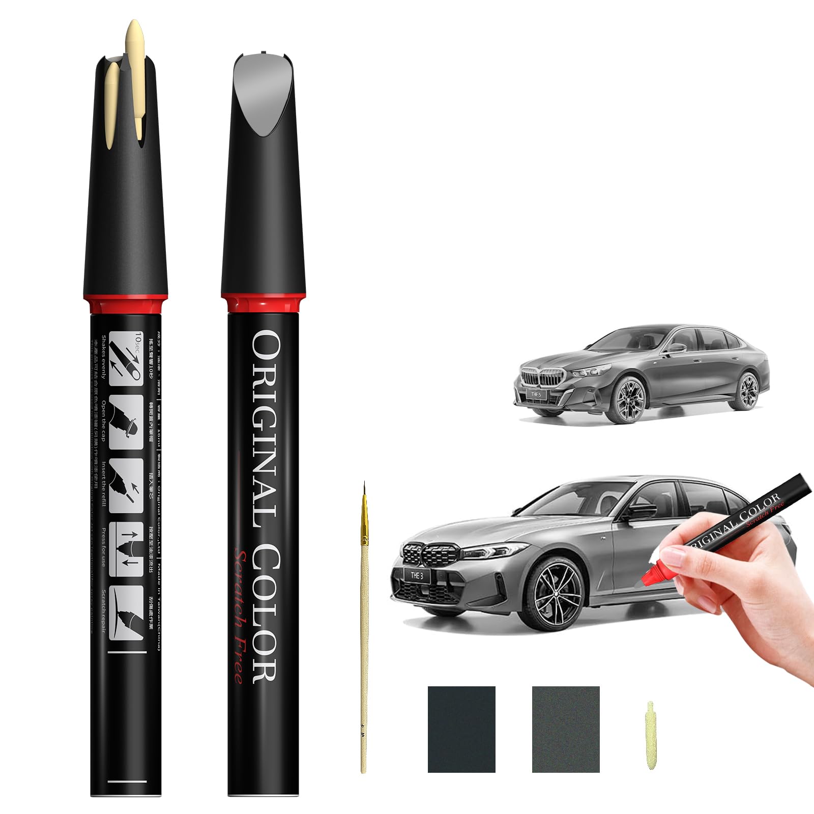 Carhoo B93 Ionic Silver Touch Up Paint Suitable For BMW, Genuine Custom Color Absoulutely Without Color Differences (16ml)