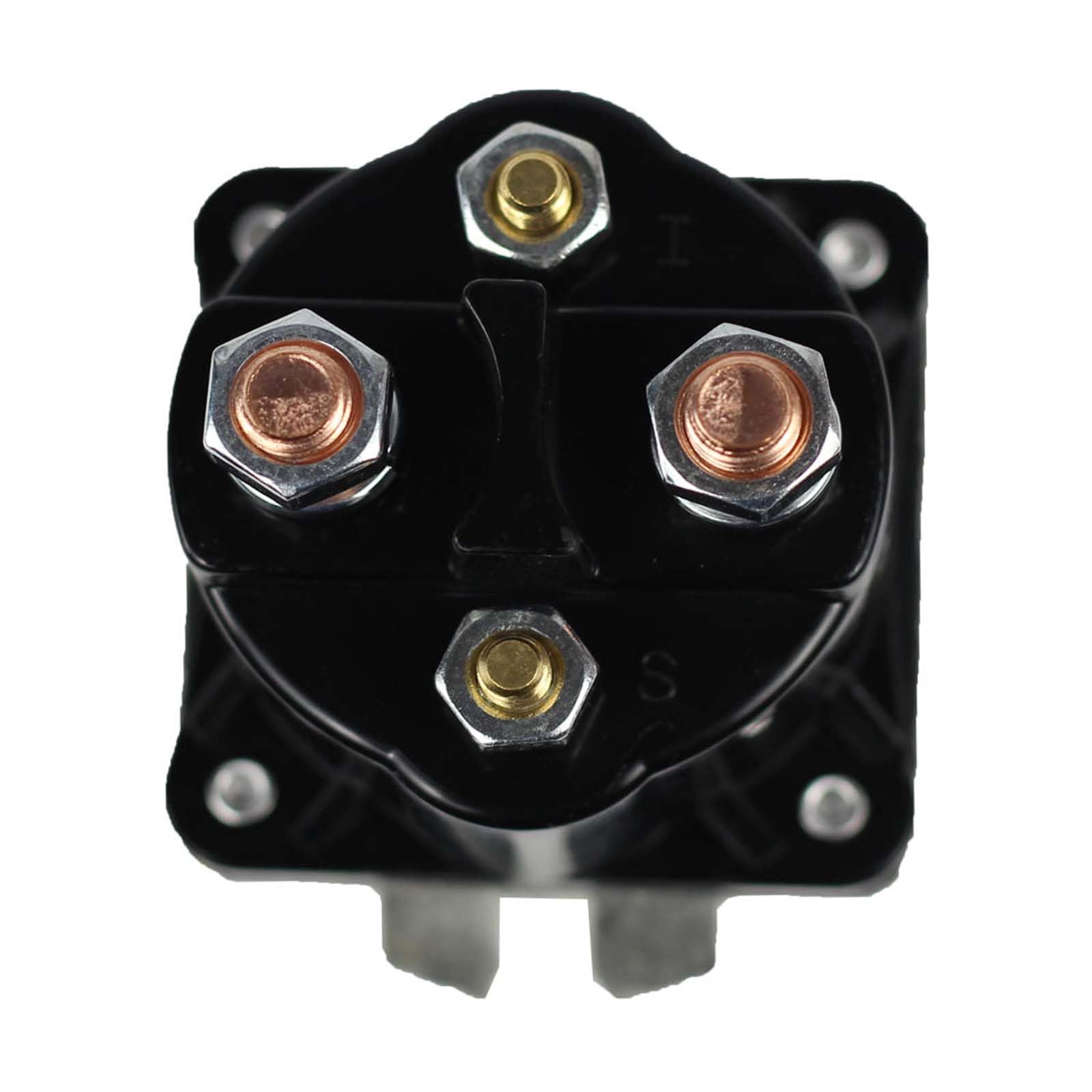 Adorish Dump Trailer Solenoid Relay 12V 4 Terminal 100 AMP Intermittent Duty Black Plastic Replacement for Monarch Bucher SAZ4201GJ