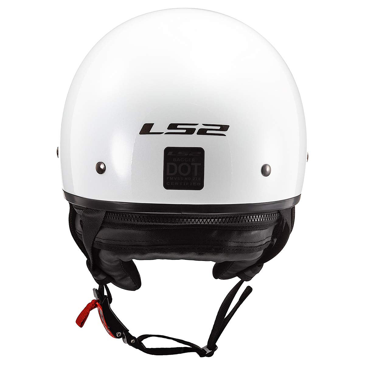 Ls2 Helmets Bagger Motorcycle Half Helmet (Gloss White - X-Small)