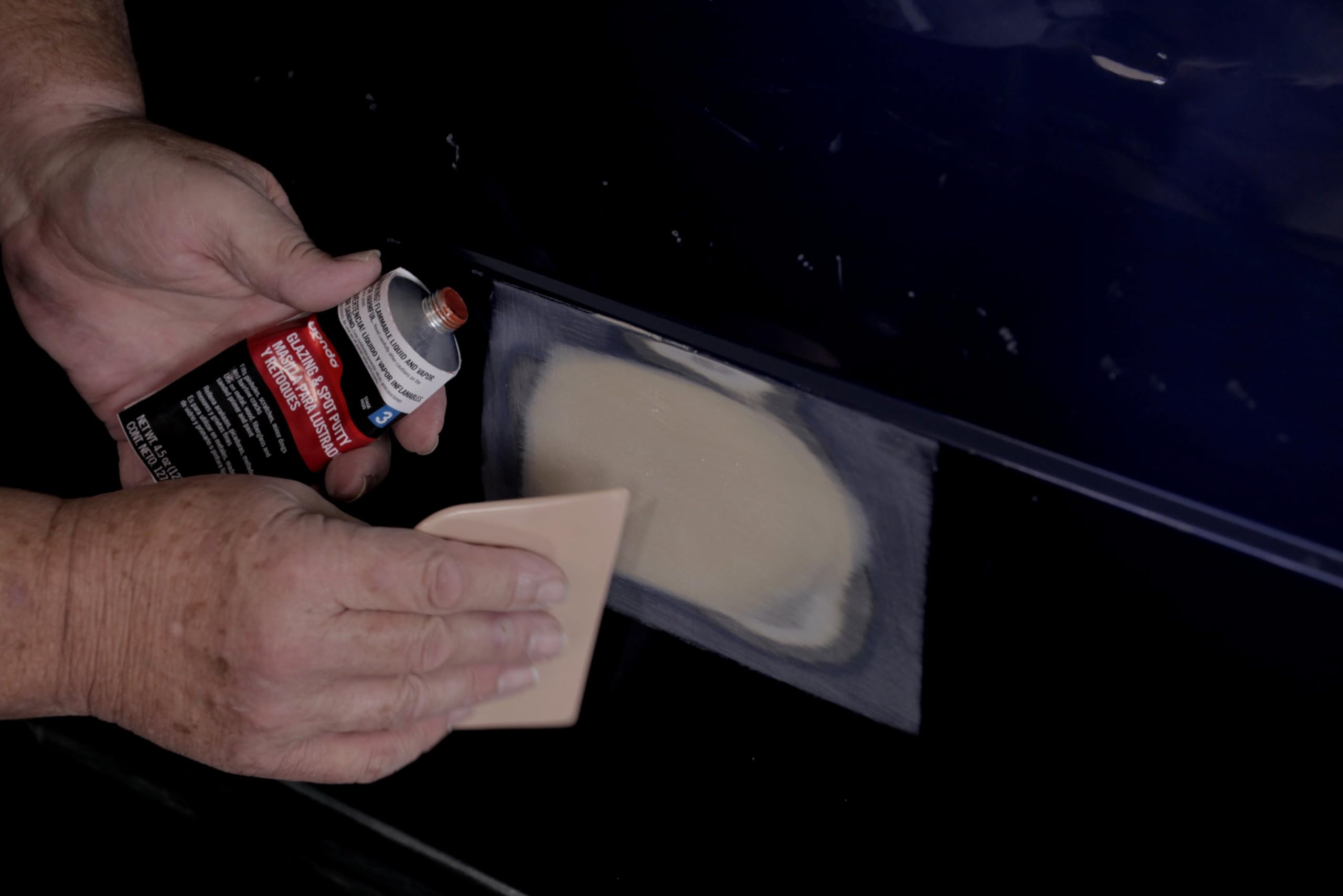 Bondo Glazing And Spot Putty, 16 Oz., Fills Pinholes, Scratches, Minor Dings & Hairline Cracks, Use On Metal, Fiberglass, Wood A