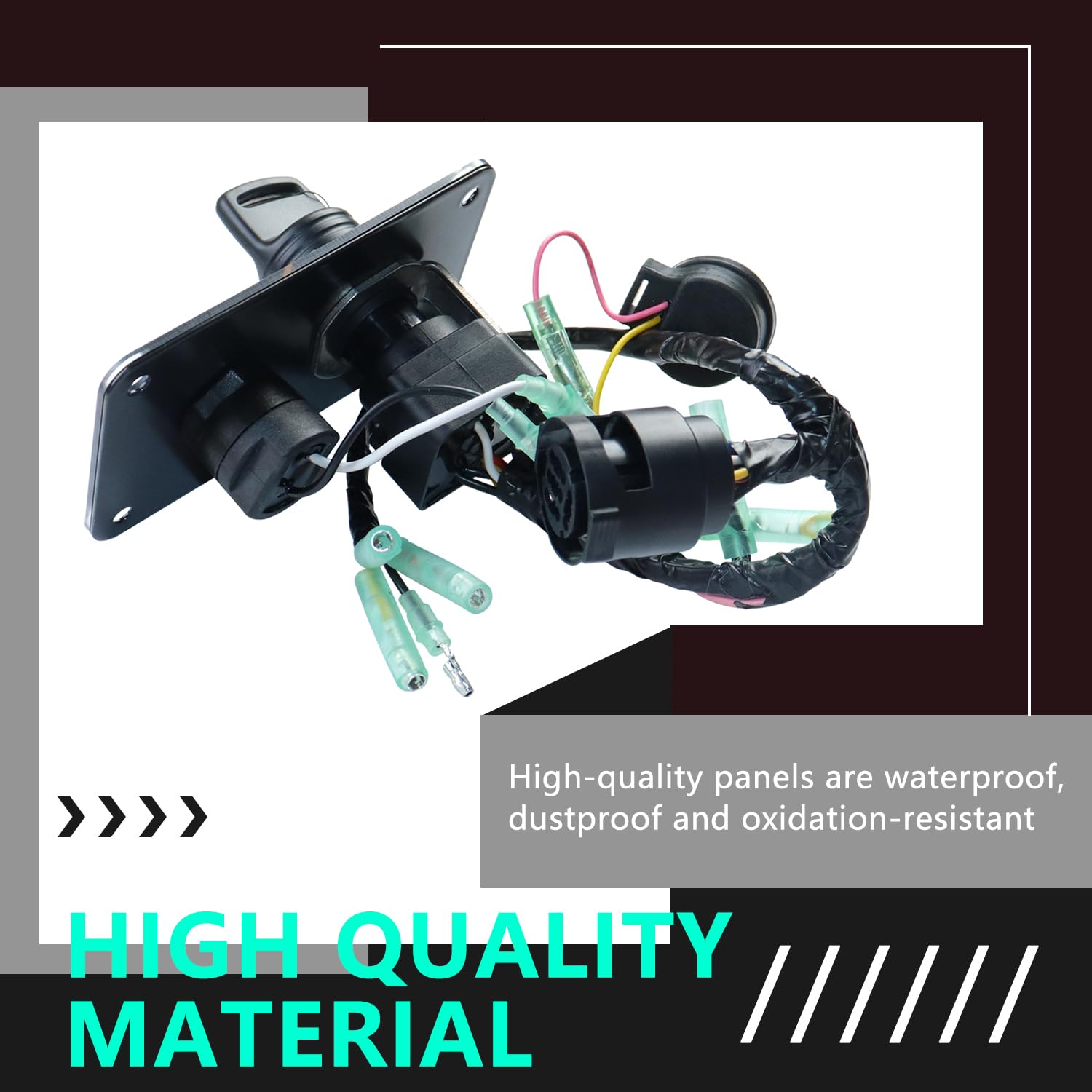 Main Switch Panel 12V Single Engine Key Switch Panel Assembly for Yamaha Outboard Yacht 704-82570-12-00 704-82570-11-00 704-8257