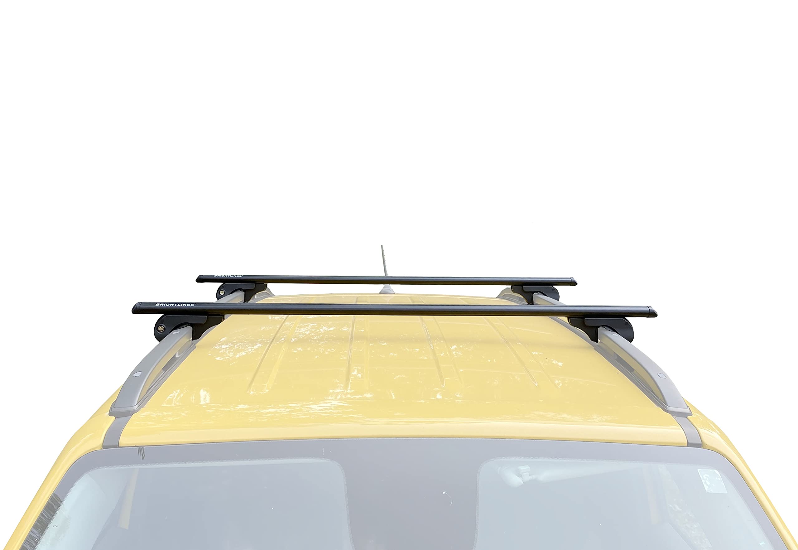 Brightlines 53' All Black Universal Crossbars Roof Racks Compatible With Raised Roof Side Rails For Kayak Luggage Ski Bike Carrier, A Set Of 2 (Black)