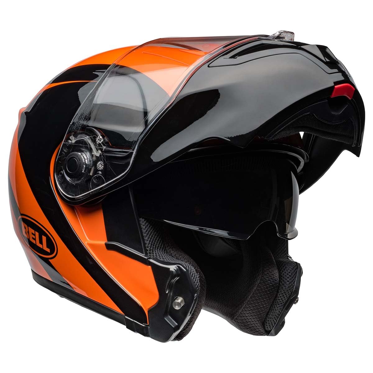 BELL SRT Modular Helmet - Fiberglass, Gloss Velo Black/Orange, Small, Model 7158710