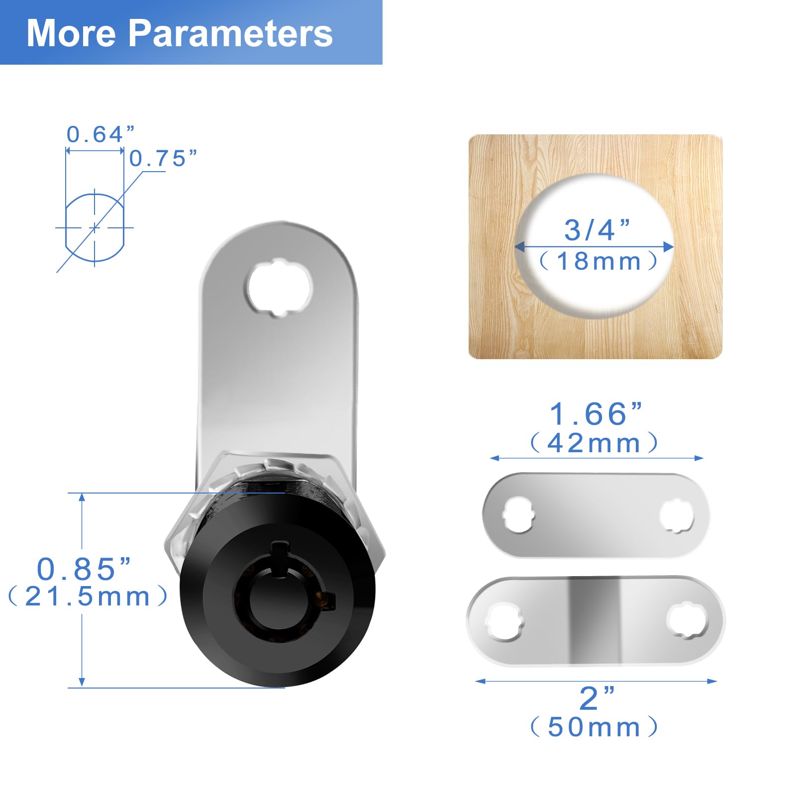 Cam Locks Rv Storage Locks Keyed Alike, 1    Fits On 3/4    Max Door Thickness, Rv Compartment Locks For Camper Trailer Cabinet