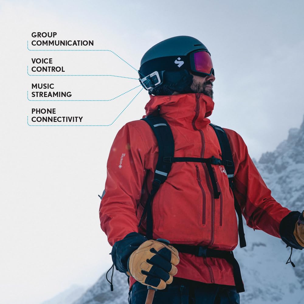 Cardo PACKTALK Outdoor Communication System for Ski, Snowboard, Cycling - Black, Single Pack, Model SP000001, Plastic