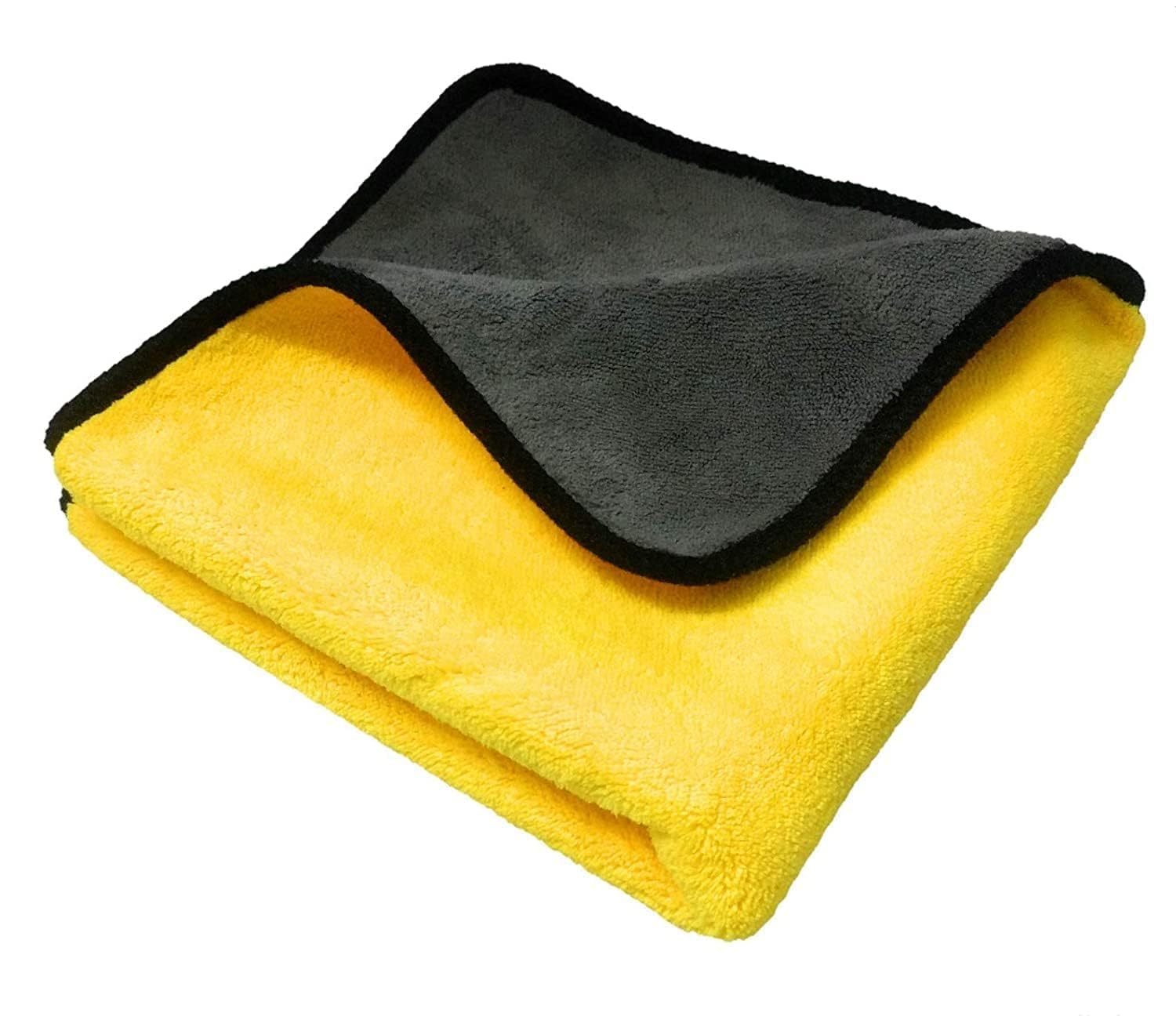 Radheyxo Microfiber Cleaning Cloth Dual Layer Absorbent Towel for Car Bike Kitchen Glass Polishing and Dusting (Pack of 1 | Mult