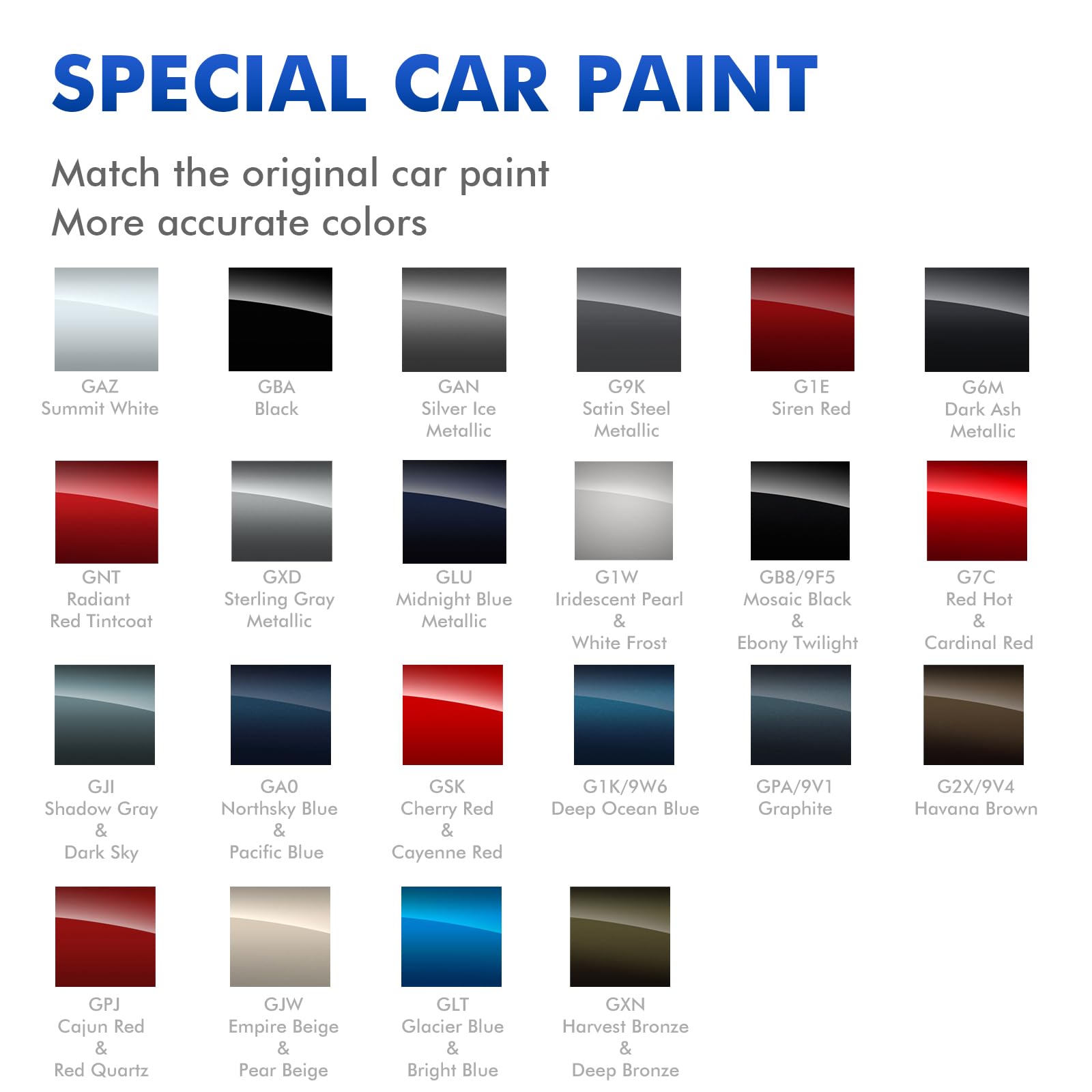 XTryfun GPA/WA457B Graphite Touch Up Paint Compatible with Chevrolet, DIY Car Paint Scratch Repair, Automotive Paints, Quick & E