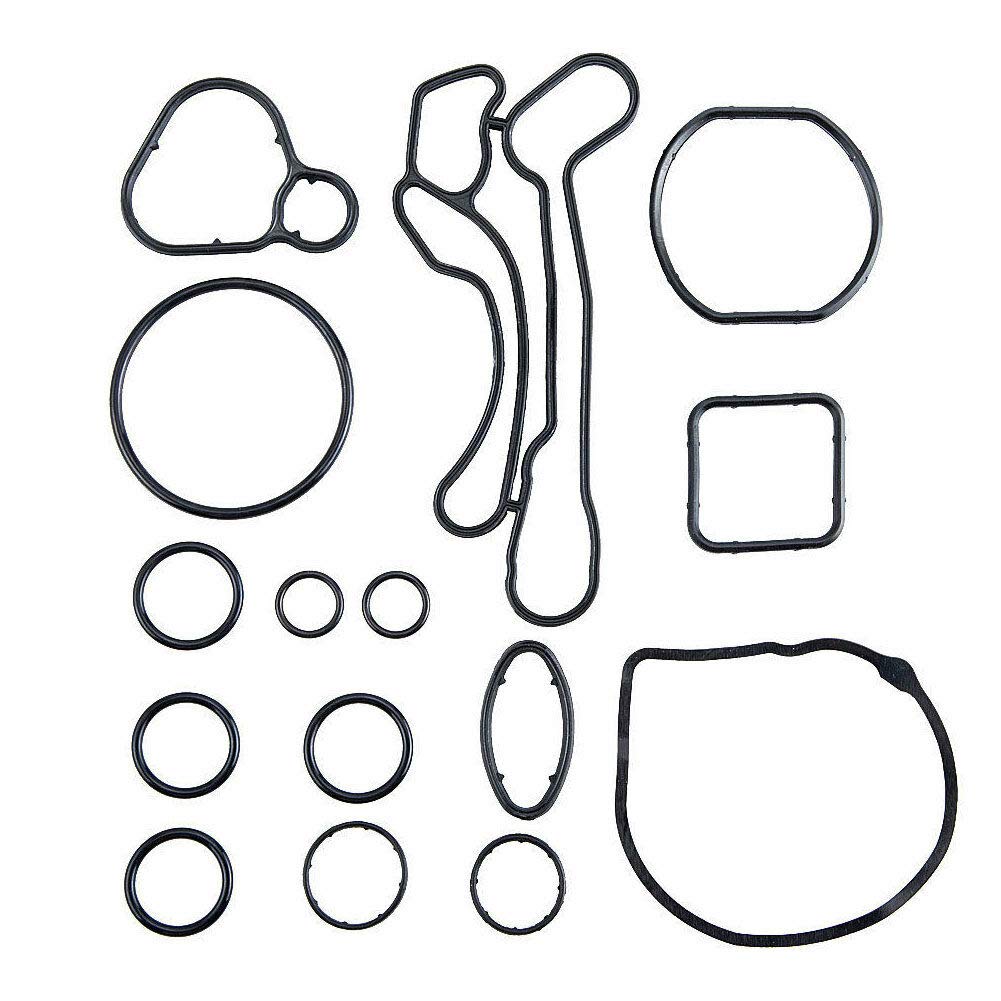 Ensun Engine Oil Cooler Gasket Seal O-Ring Compatible With Cruze Aveo Sonic 1.6L / 1.8L Only - Total 15 Pcs 55353331, 55354071, 926-167