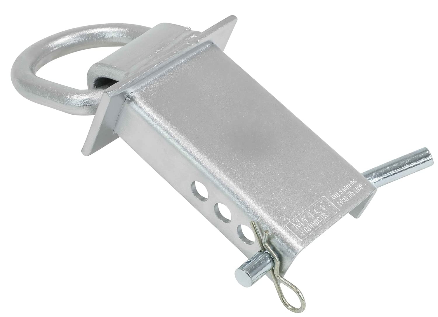 Mytee Products Heavy Duty Adjustable Trailer Stake Pocket D Ring Zinc Coated W/ 1/2'' Hitch Pin, Load Limit 5400 Lbs & 4 Adjusta