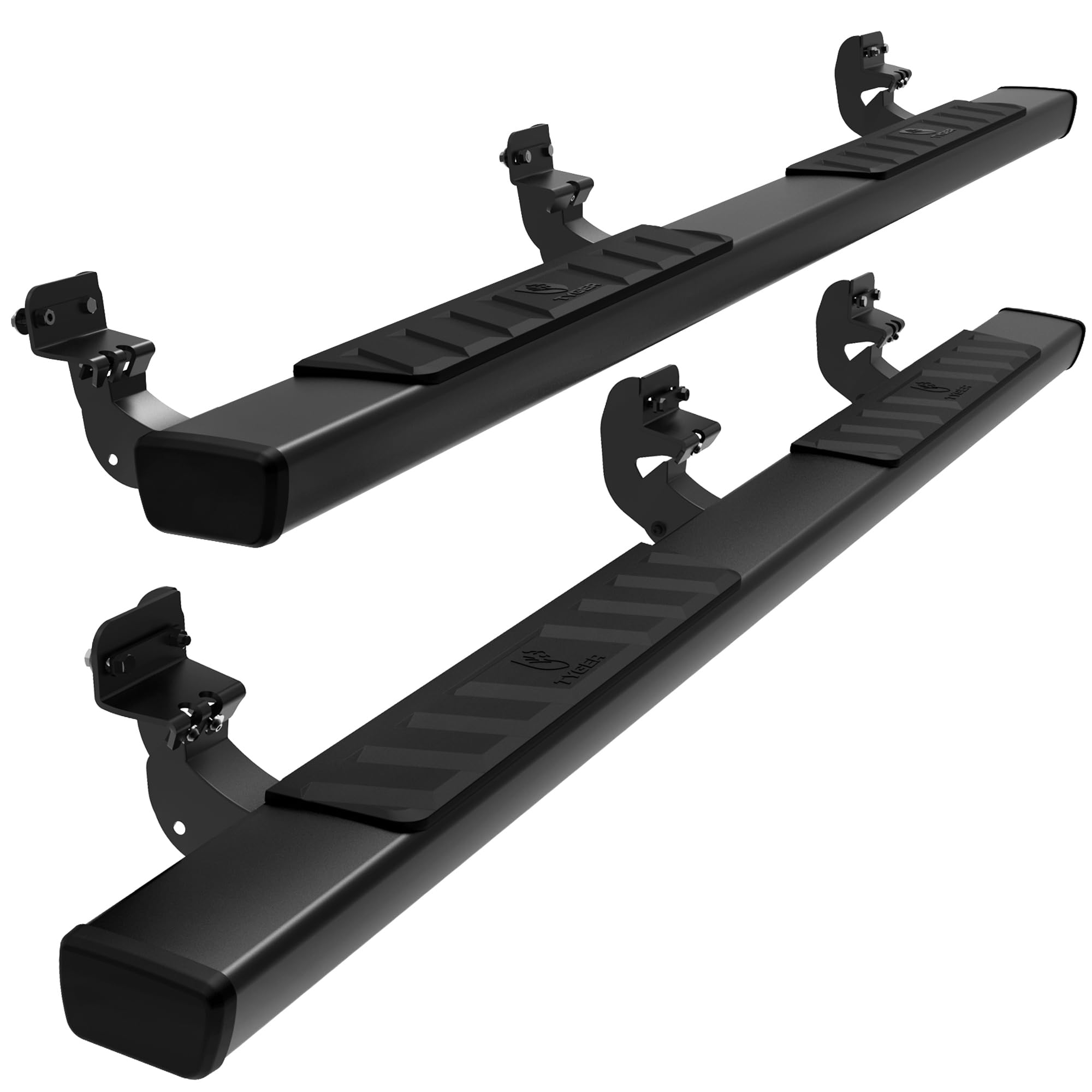 Tyger Auto 4'' Riser Running Boards Compatible With 2009-2018 Dodge Ram 1500; 2010-2024 2500 / 3500; 2019-2024 Classic | Crew Ca