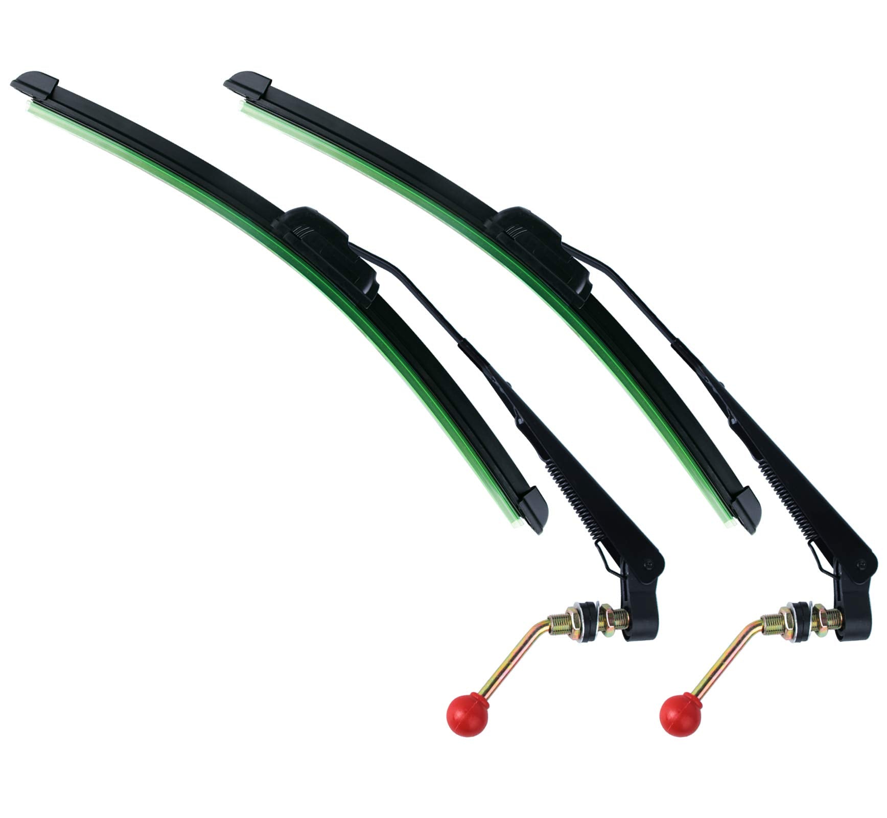 Unigt 2 Set Manual Windshield Wiper Kit Compatible With Utv Hand Operated Windshield Wiper Blades For Polairs Rzr Pro Ranger Hon
