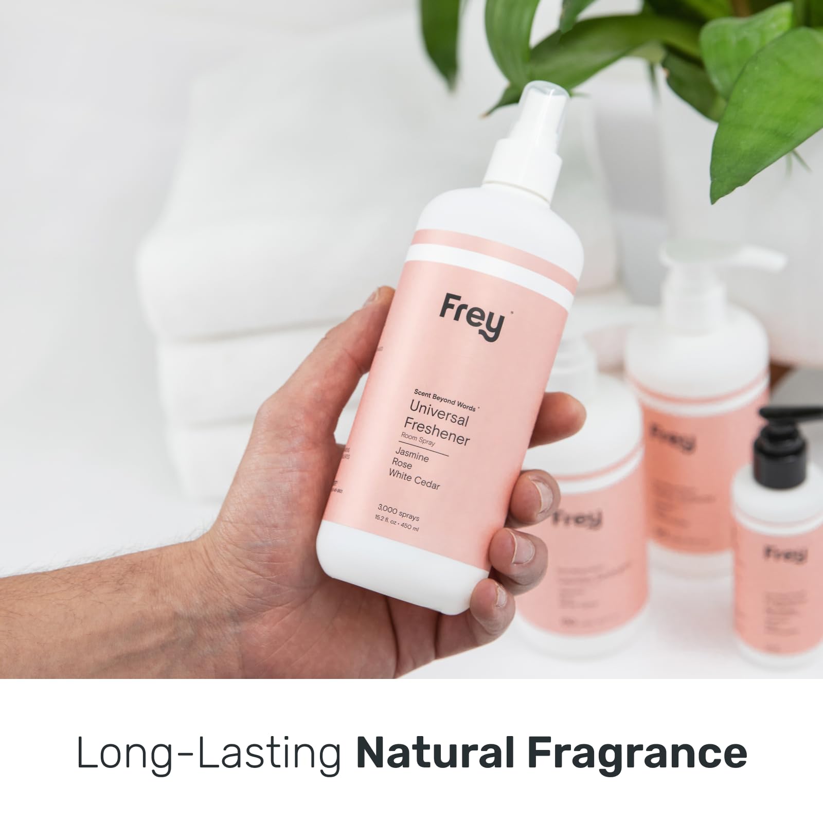Frey Air Freshener Spray - Jasmine Rose & White Cedar | Natural Deodorizer & Odor Eliminator | Pack Of 2