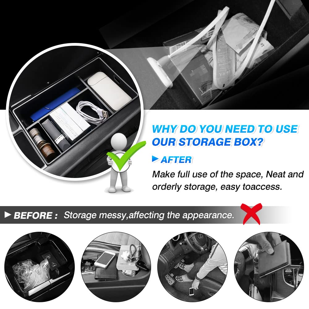 Autorder Center Console Organizer For 2022 2023 2024 Lexus Nx Nx 250/Nx 350/Nx 350H Accessories Armrest Storage Box Secondary In