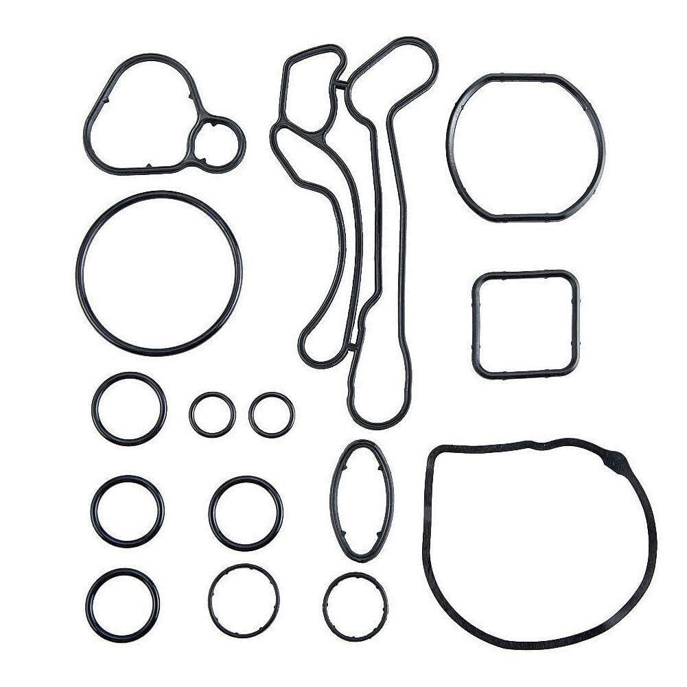 Ensun Engine Oil Cooler Gasket Seal O-Ring Compatible With Cruze Aveo Sonic 1.6L / 1.8L Only - Total 15 Pcs 55353331, 55354071, 926-167