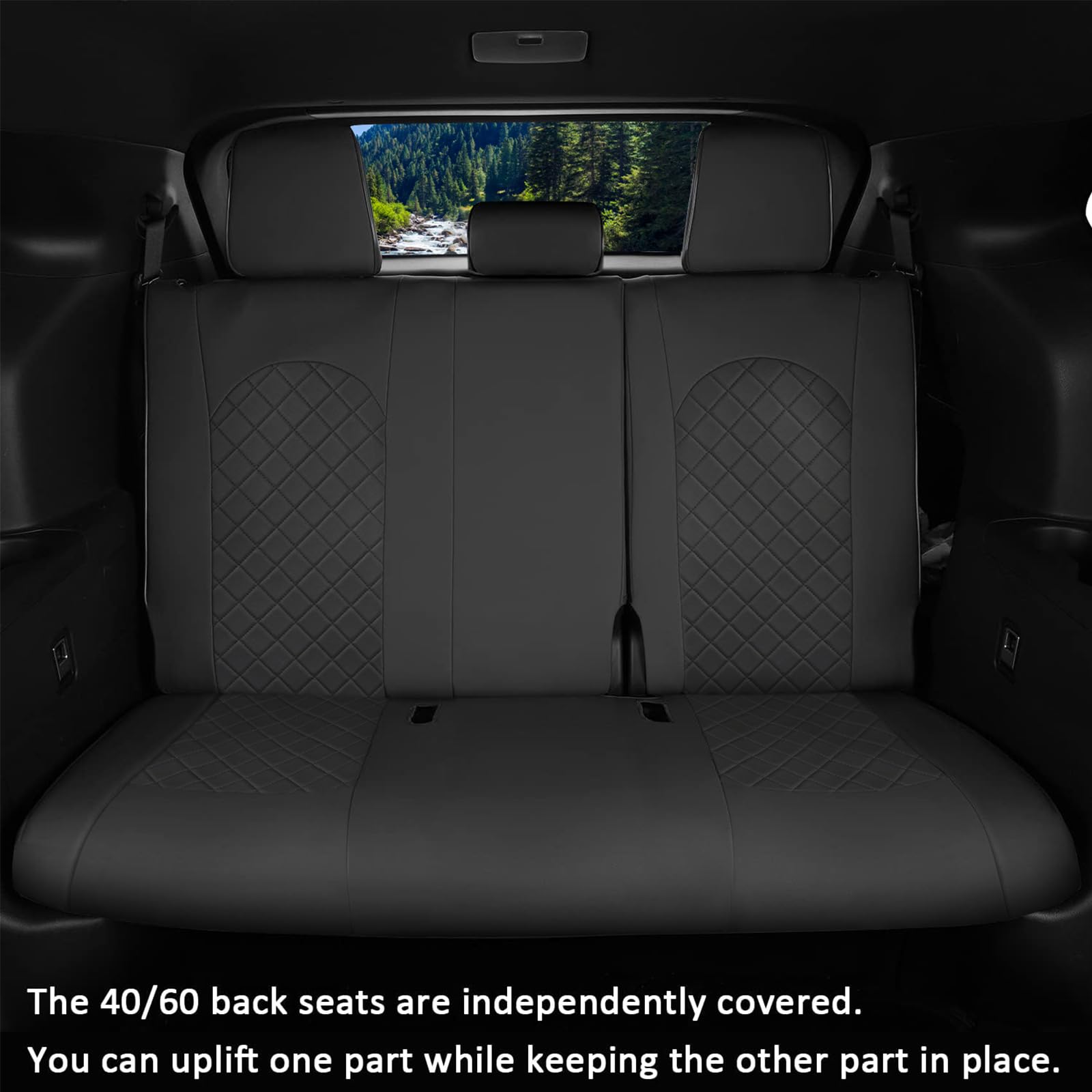 GIANT PANDA Customized Full Set Car Seat Covers Fit for Toyota Highlander 2020 2021 2022 2023 2024 2025 XLE/LE/L/Limited/Hybrid