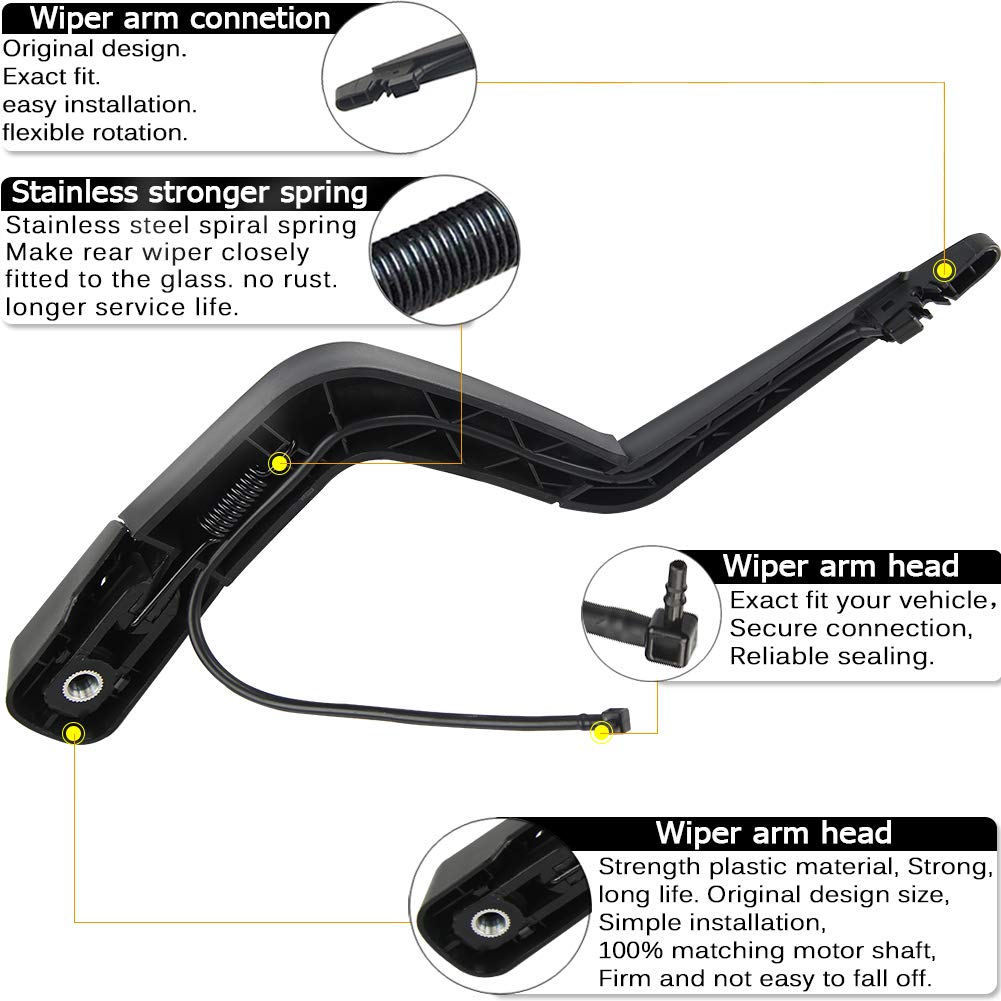 For Genuine 15276248 Window Wiper Arm Set-Replacement For GMC Acadia,Saturn Outlook 2007-2012, Rear Windshield Wiper Arm Blade A