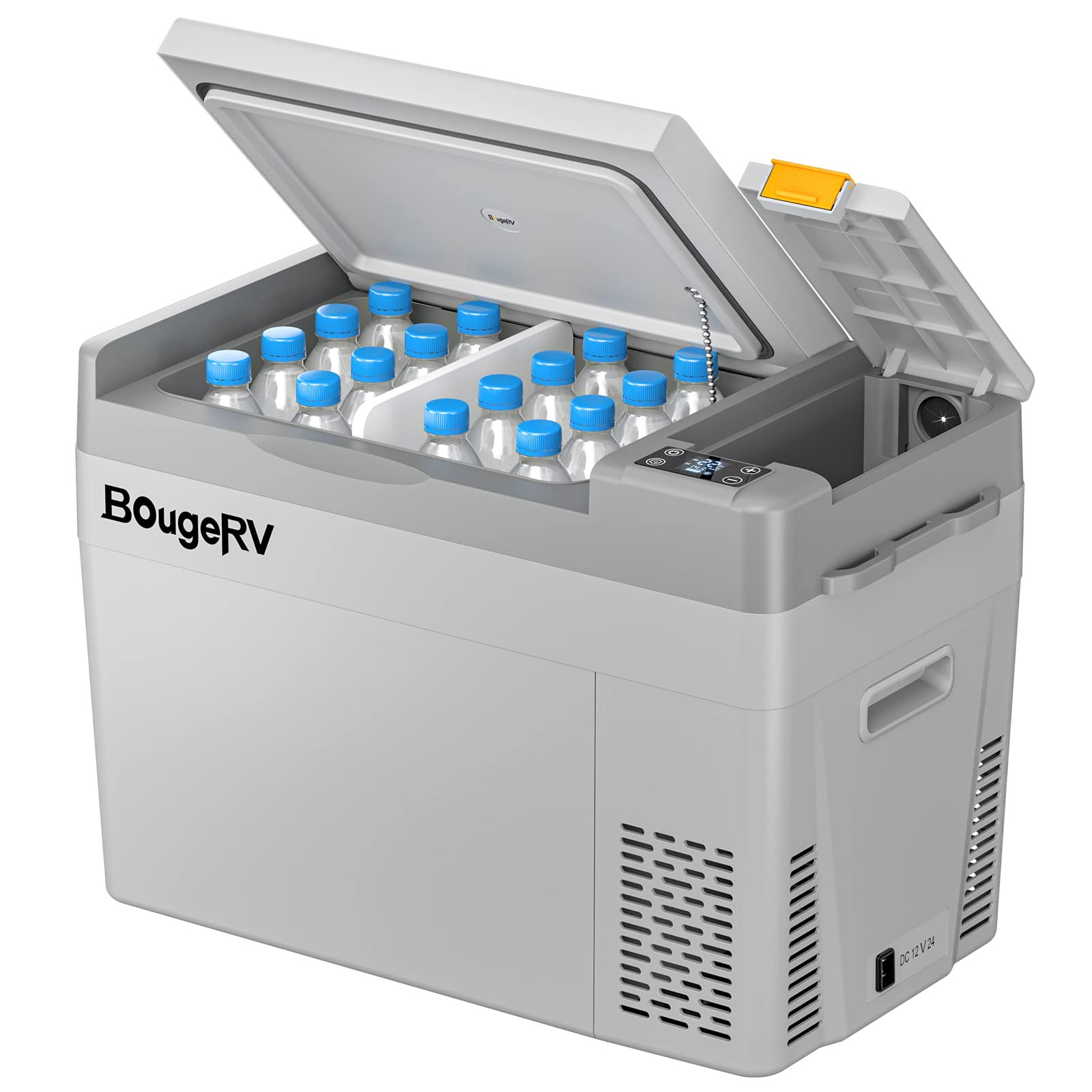 BougeRV 12 Volt Refrigerator, CRPRO 30 Quart 12V Car Fridge, Portable Freezer (-8?~50?), Compressor Electric Cooler with 12V/24 