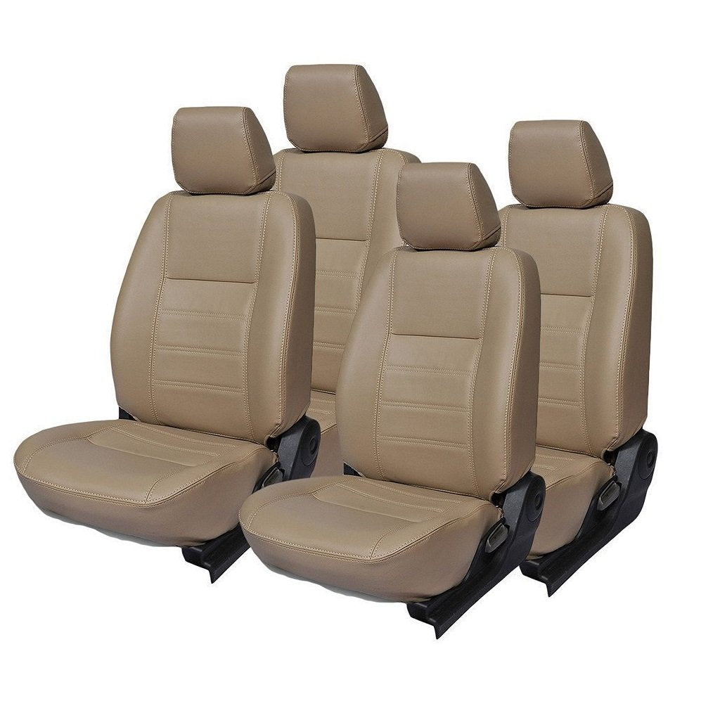 Hi Art Beige Leatherite Custom Fit Seat Covers Compatible with Maruti Swift Dzire Old  Complete Set