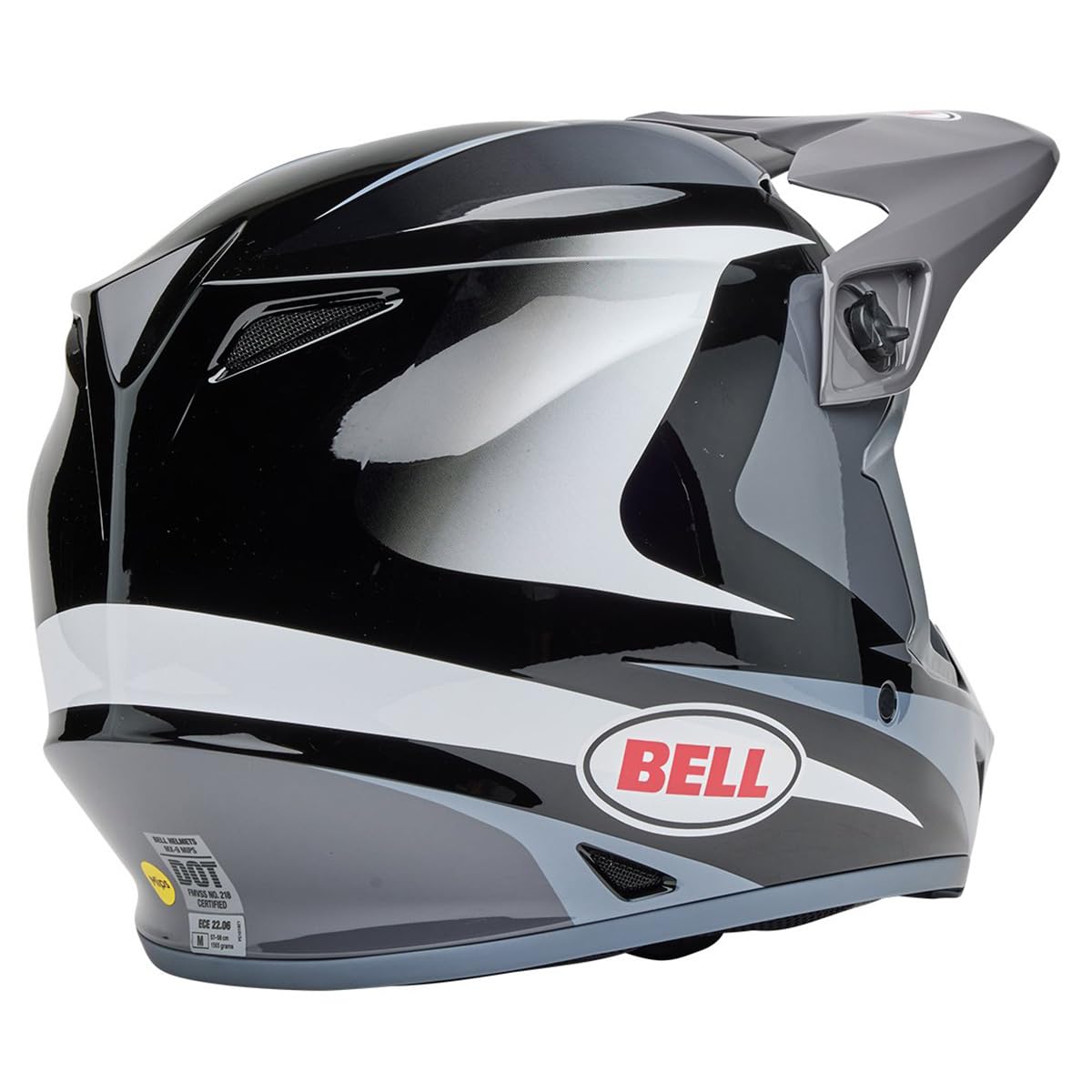 Bell Mx-9 Mips Dirt Helmet (Gloss Jackal Black/White - Small)