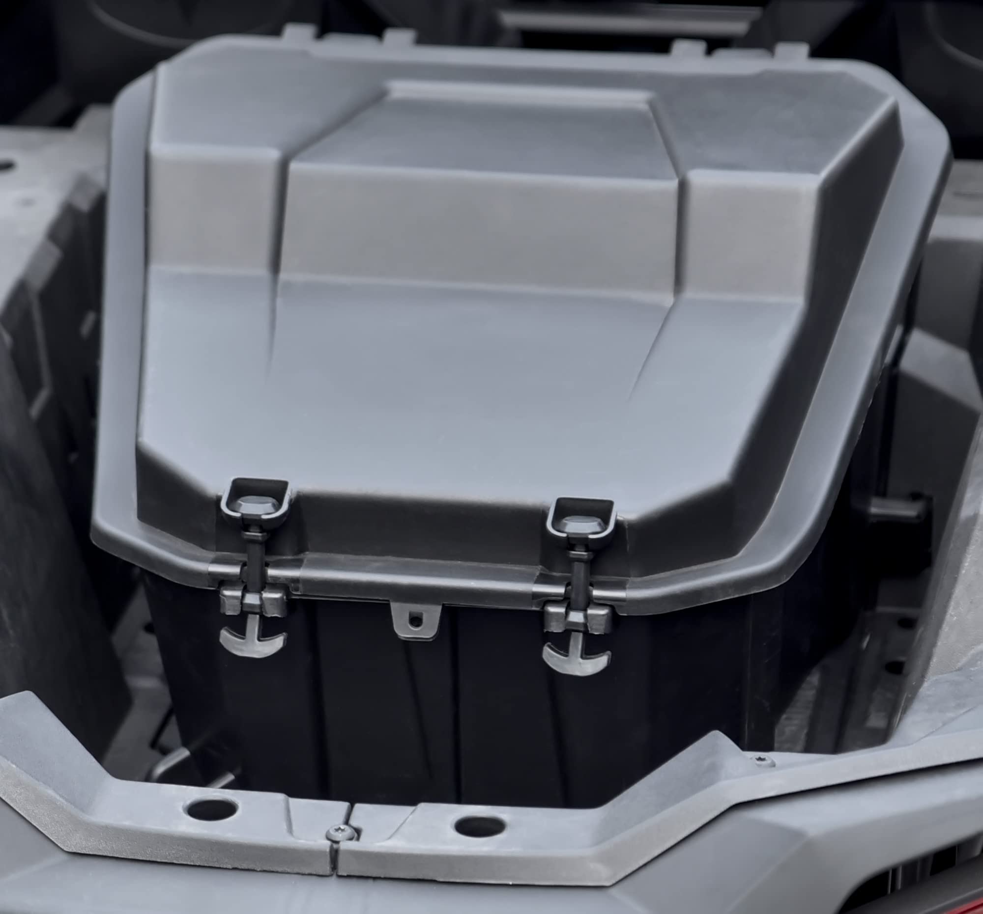 SAUTVS Cargo Storage Box with Rubber Latch for Polaris RZR 900/XP 1000, Black, Model ZP-YJ-030503-078, 2PCS, 201