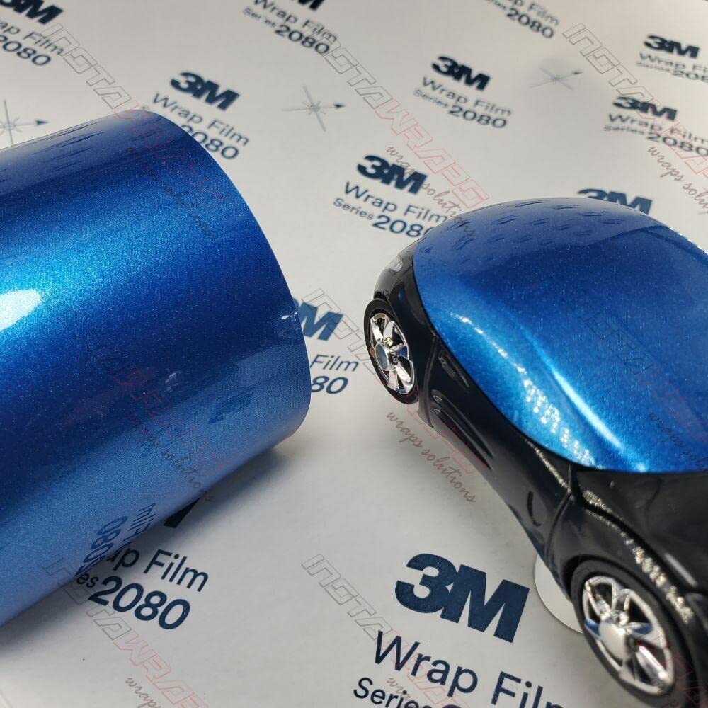3M 1080 G227 Gloss Blue Metallic 5Ft X 2Ft (10 Sq/Ft) Car Wrap Vinyl Film