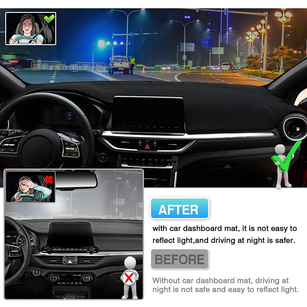 Autorder Custom Fit For Dashboard Mat Cover Kia Forte 2019 2020 2021 2022 2023 Accessories Dash Cover Nonslip Dashboard Mat Prot