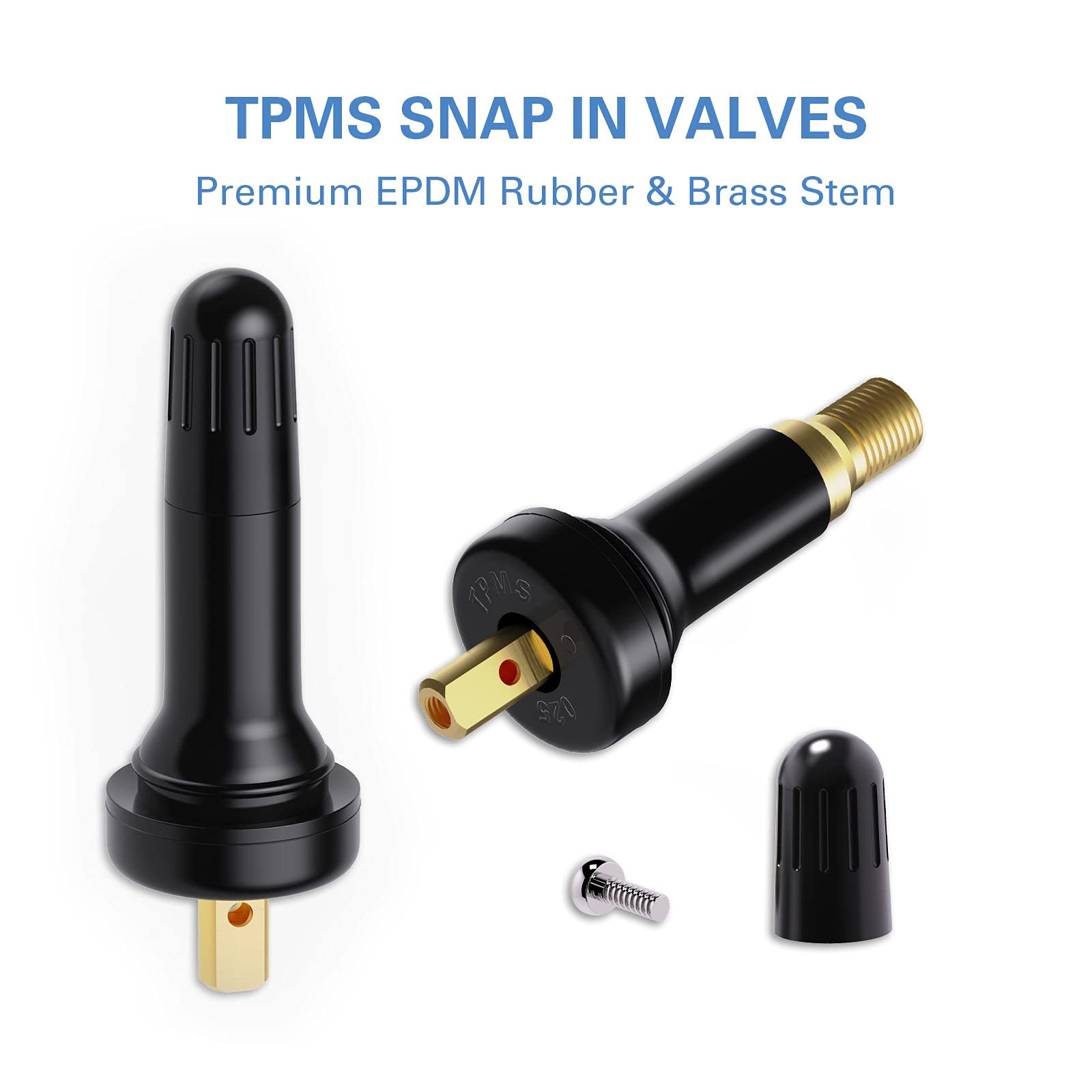 Ckauto Tpms 20008 Rubber Snap-In Tire Valve Stem (50 Pcs/Bag)