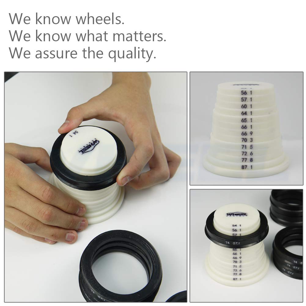 Wheel Connect Hub Centric Rings, 731 To 561, Set Of 4, Abs Plastic Hubrings, Od:731-Id:5615 (561) Mm P