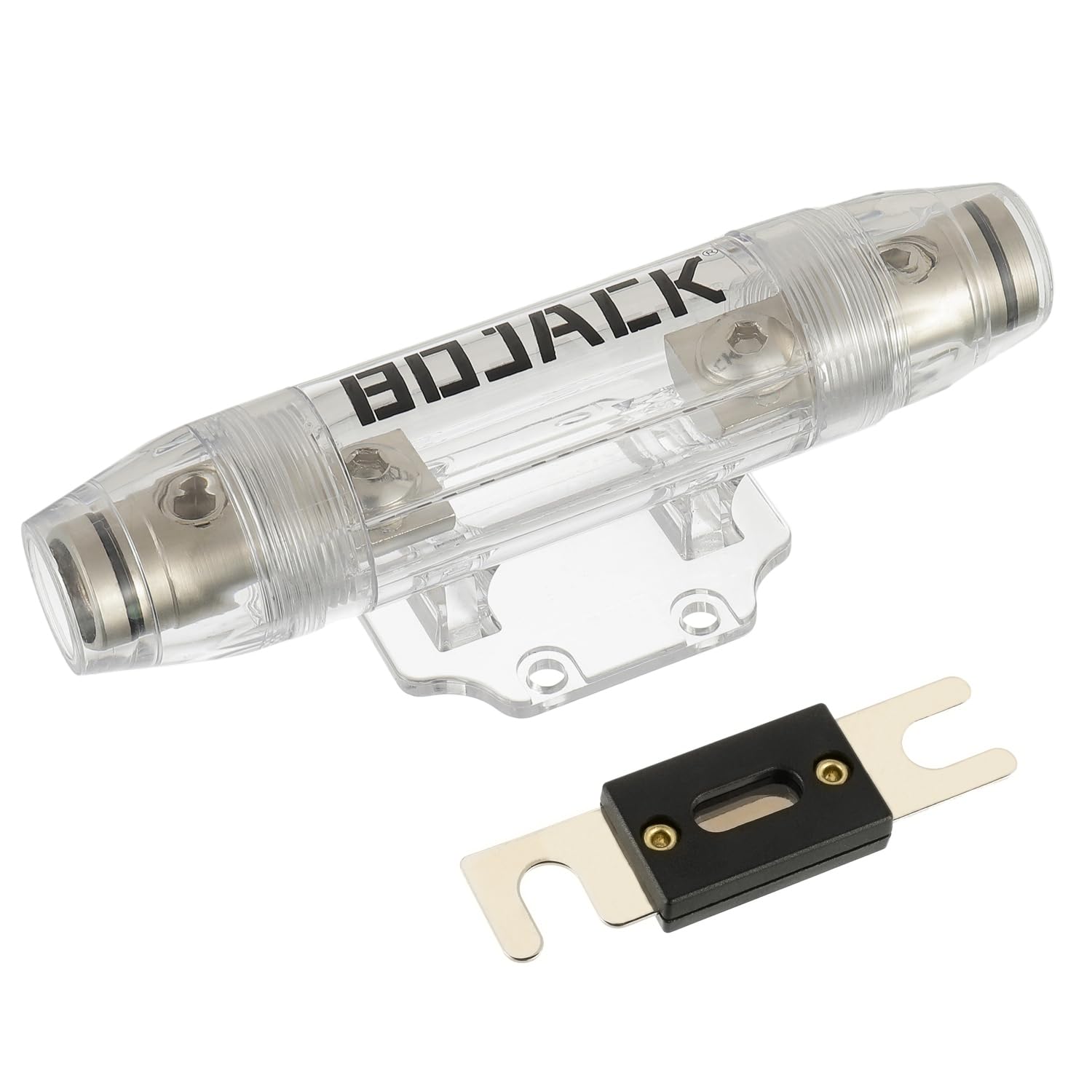 BOJACK ANL Fuse Holder with 350 Amp Fuse,Secure in-Line Installation for 0/2/4 AWG 0, 2, 4 Gauge Wires Holder 350A